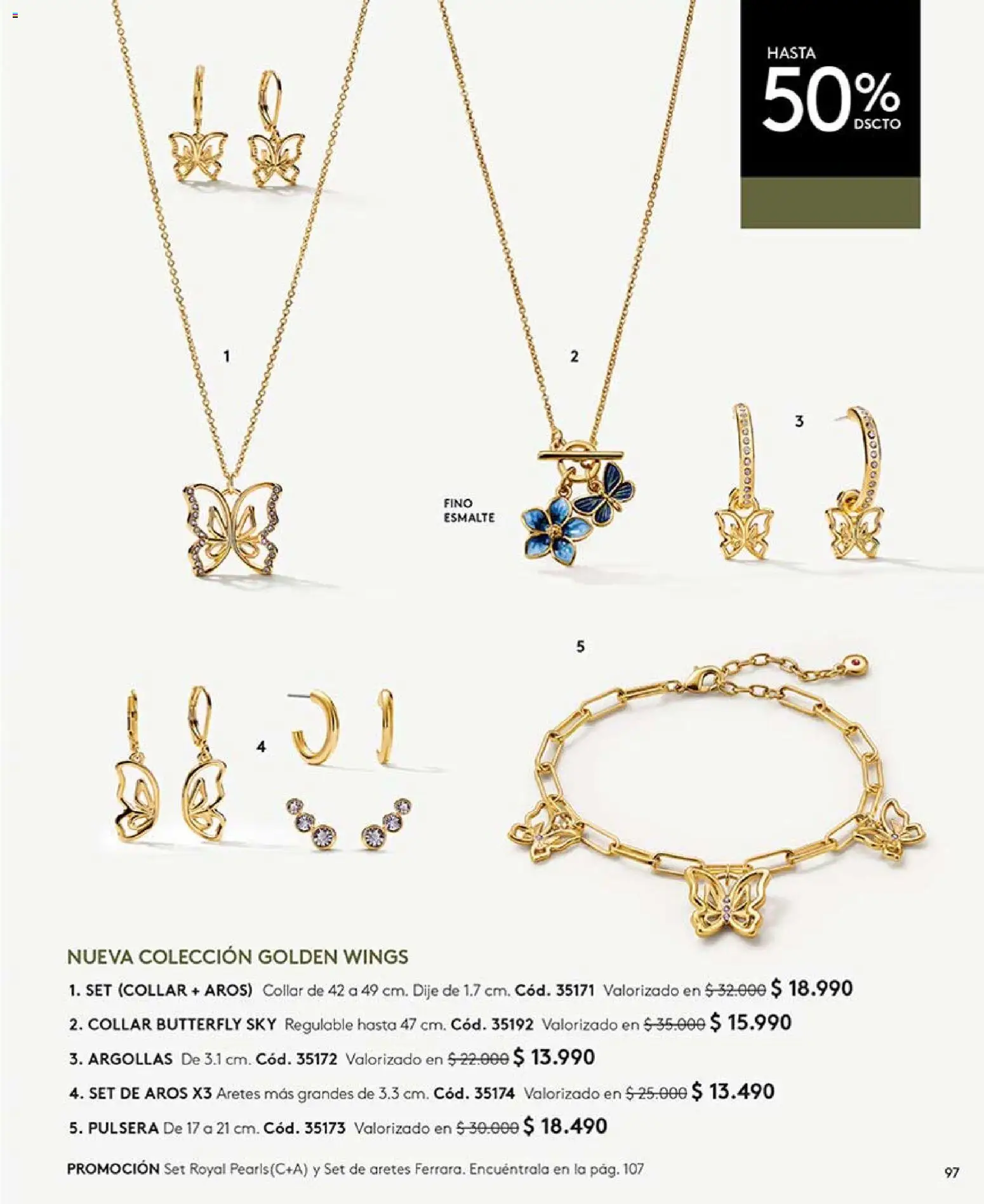 Catálogo Ésika Campaña 11 │ válido desde el 15.06.2026 | Página: 97 | Productos: Pulsera, Collar, Aros, Dije