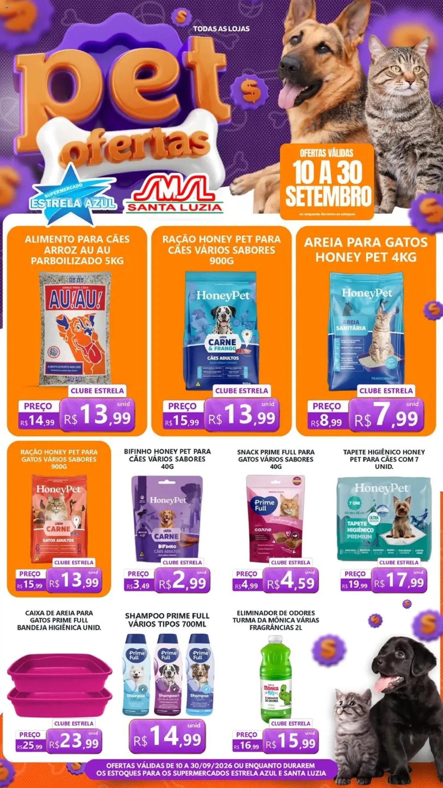 Estrela Azul Folheto - válido de 10/09/2026 | Página: 1 | Produtos: Shampoo, Areia, Tapete, Arroz