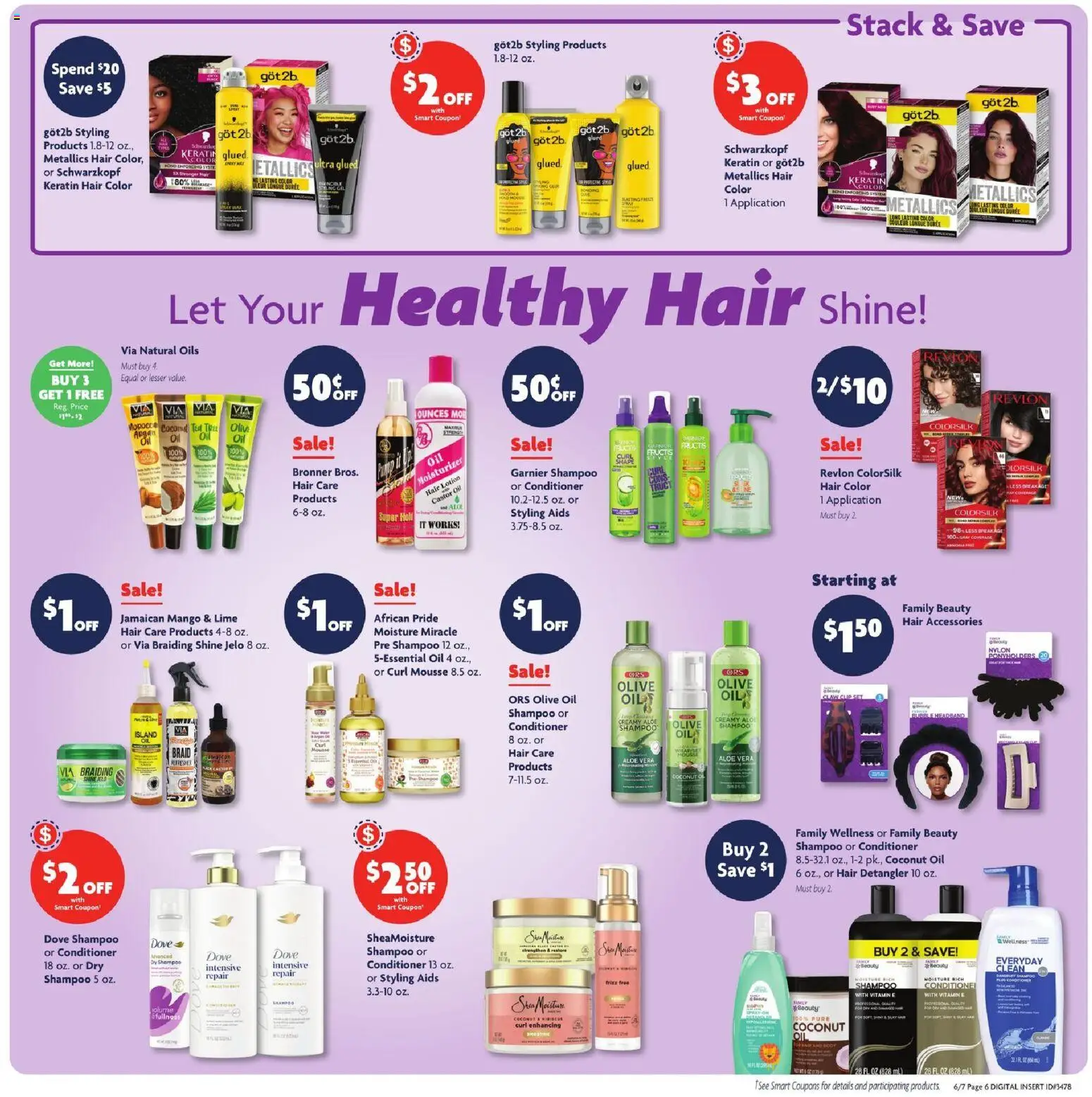 Family Dollar Weekly Ad - valid from 07.06.2026 | Page: 8 | Products: Coconut Oil, Hair color, Oil, Mango