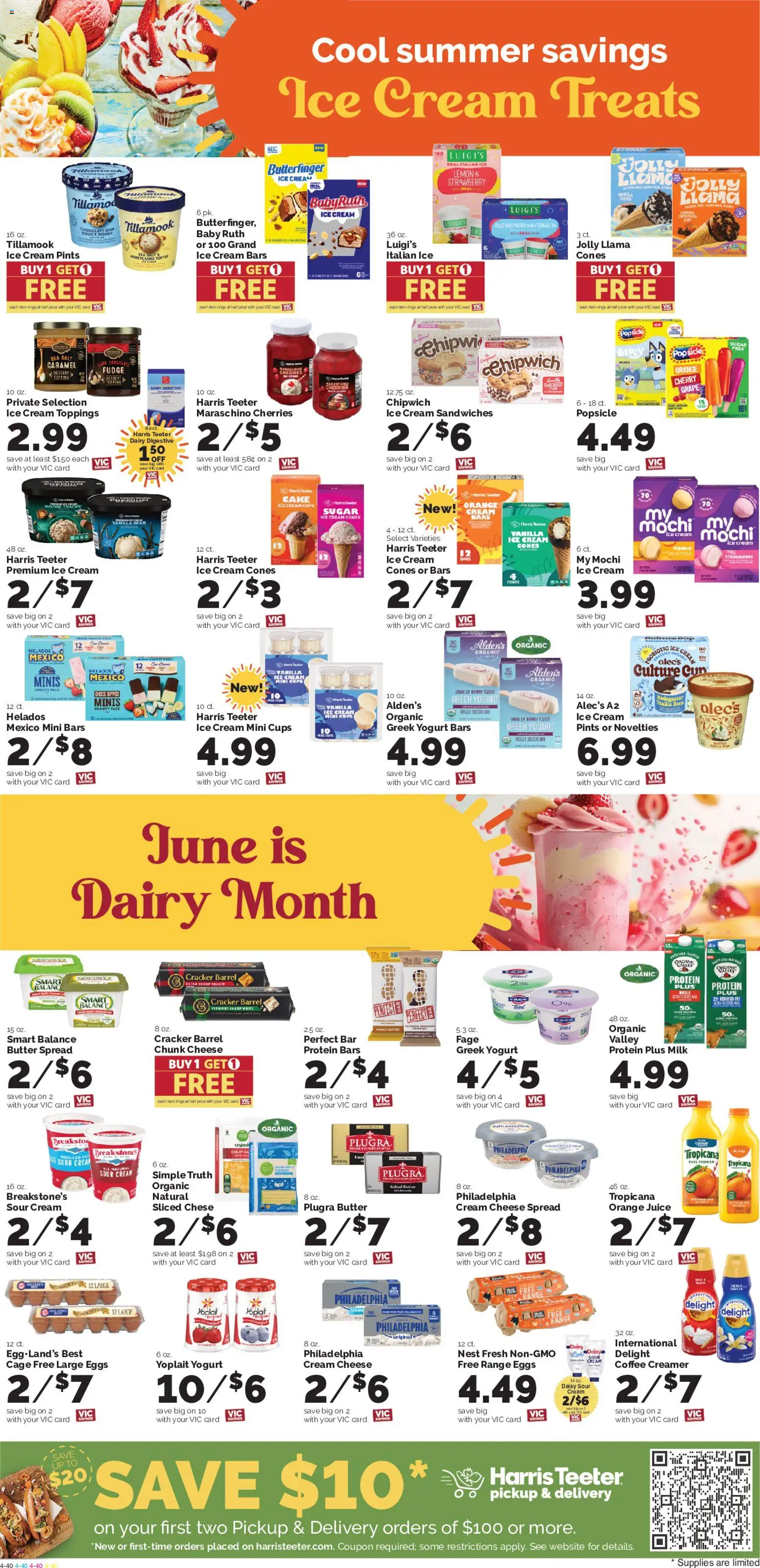Harris Teeter Weekly Ad - SC - valid from 03.06.2026 | Page: 8 | Products: Cherries, Chocolate, Cream, Ice cream