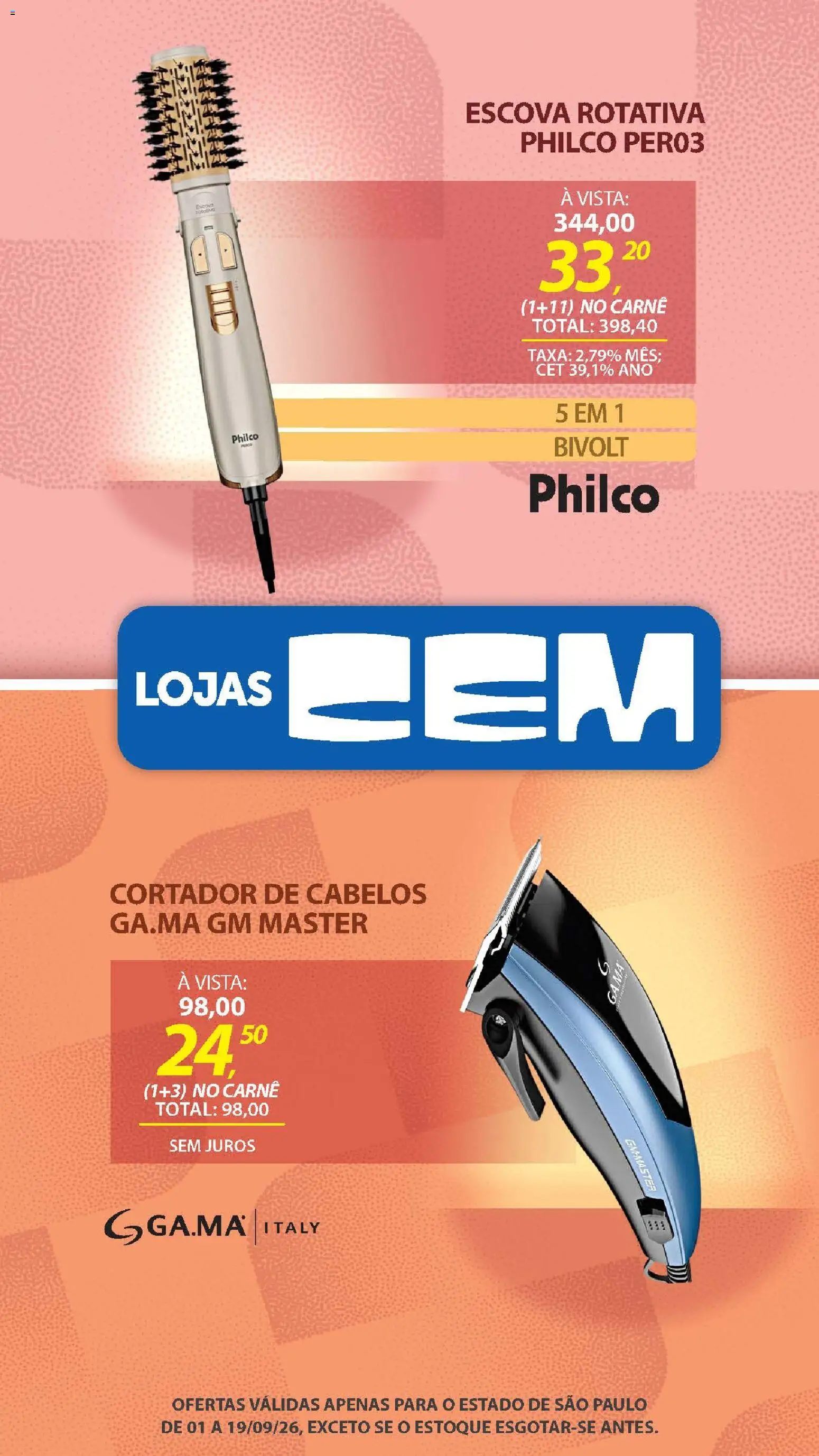Lojas Cem Folheto - válido de 01/09/2026 | Página: 133 | Produtos: Escova, Carne, Escova rotativa, Cortador