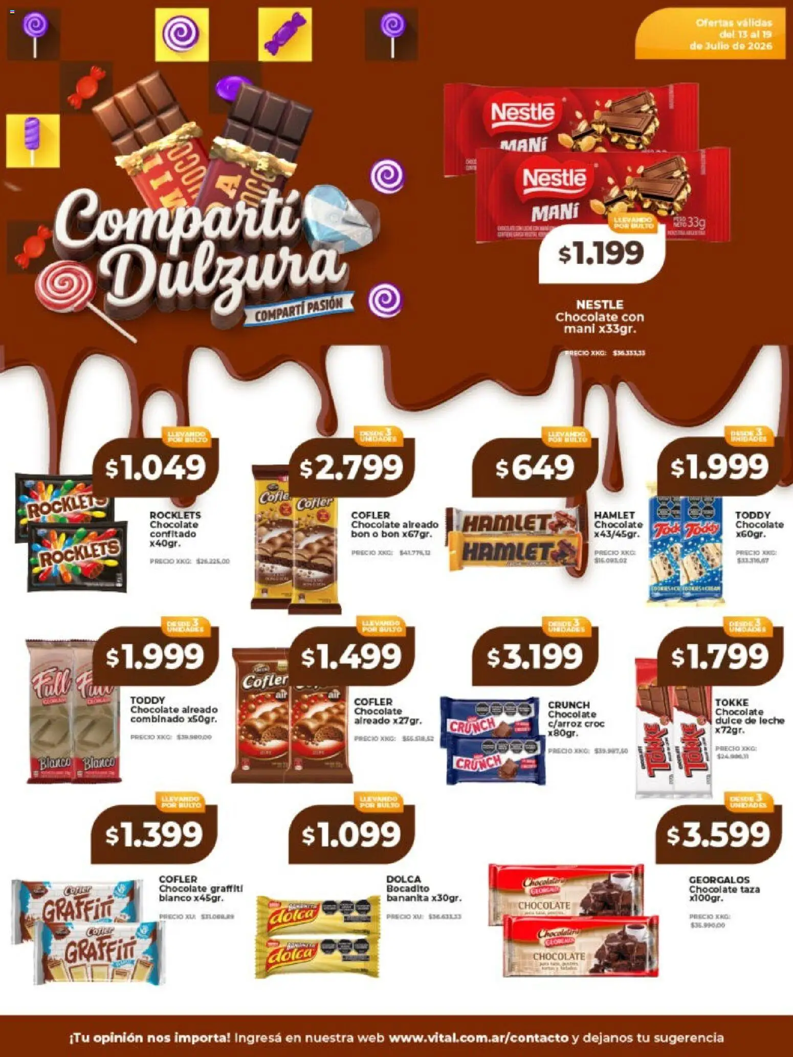 Vital - Compartí dulzura │ válido desde el 13/07/2026 | Página: 2 | Productos: Taza, Dulce de leche, Leche, Chocolate