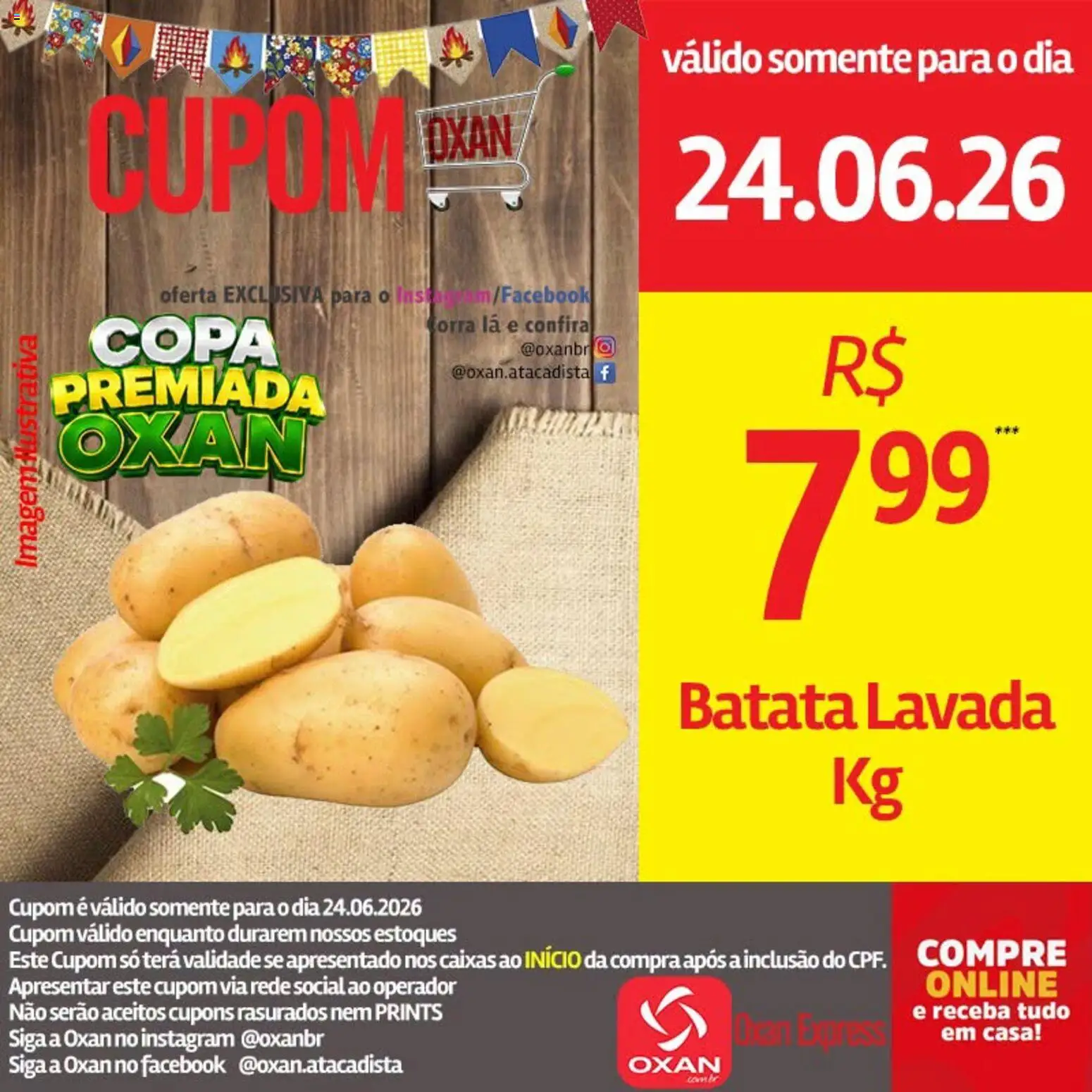 Oxan Atacadista Folheto - válido de 24/06/2026 | Página: 15 | Produtos: Copa, Batata