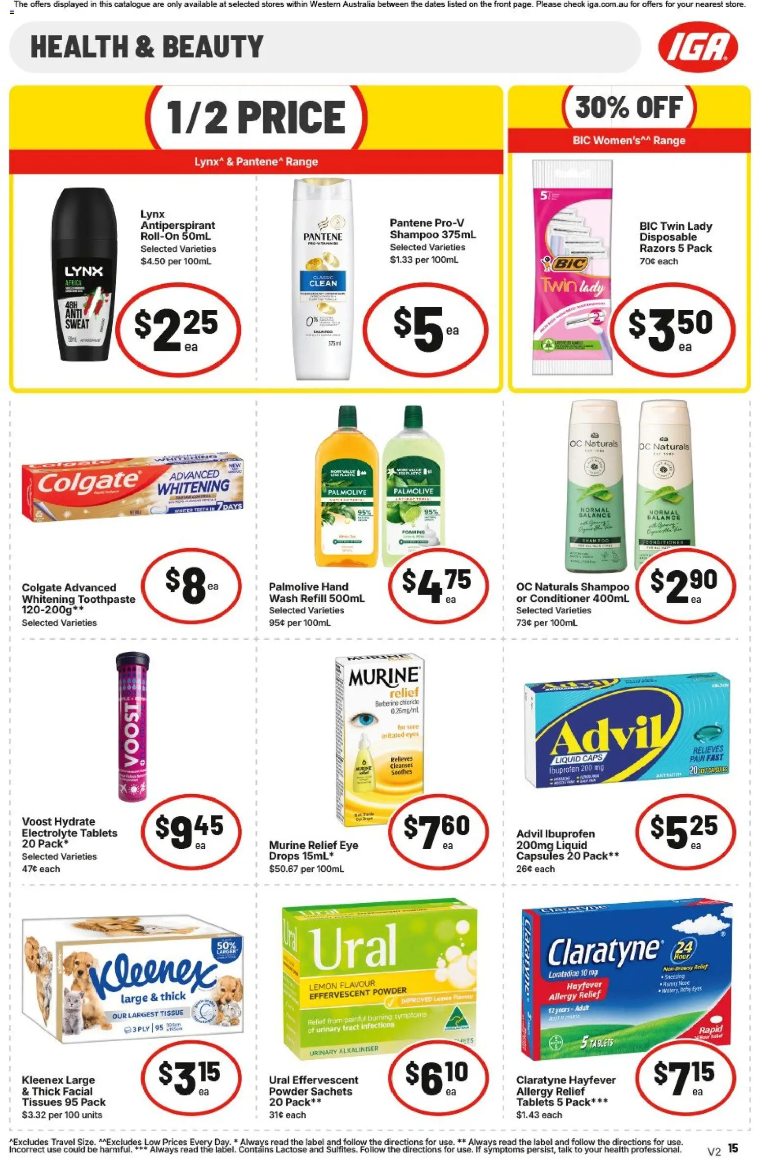 IGA catalogue - valid from 01/07/2026 | Page: 15 | Products: Conditioner, Razors, Tablets, Tissues