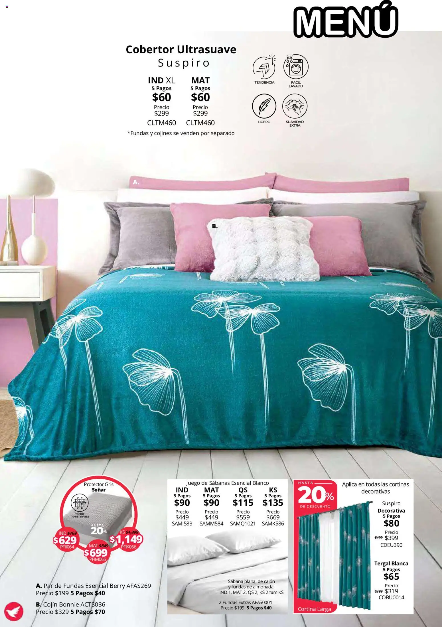 Nuevas ofertas de Colchas Concord válidas en toda la República Mexicana desde el 15/10/2026. ¡Encuentra las mejores ofertas en Colchas Concord catálogo Colección Cobertor Calor de Hogar! | Página: 104