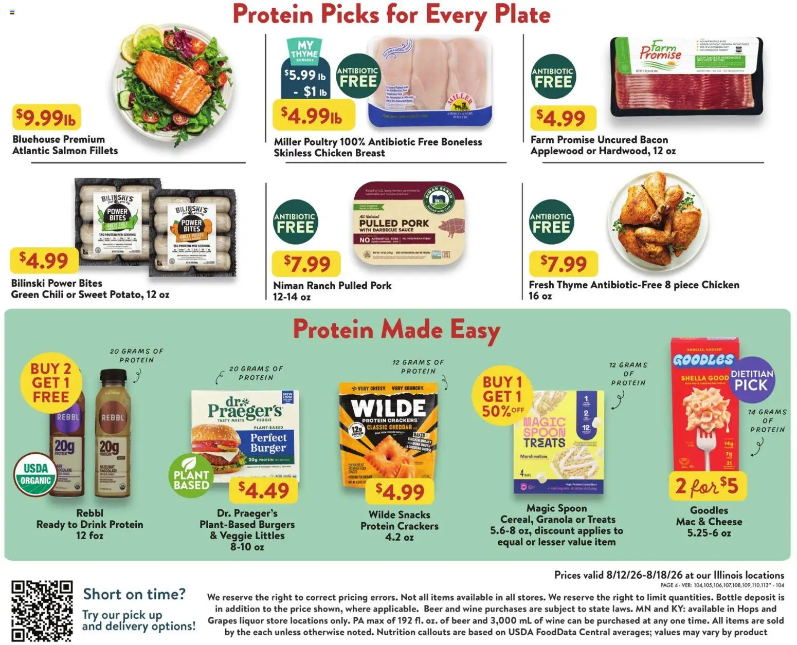 Fresh Thyme Weekly Ad - valid from 08/12/2026 | Page: 7 | Products: Barbecue sauce, Protein, Sauce, Snacks