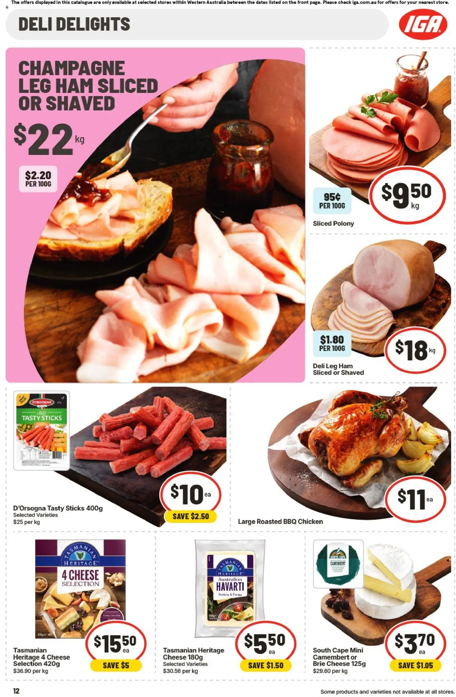 IGA catalogue - valid from 09/09/2026 | Page: 13 | Products: Champagne, Cheese, Ham, Camembert