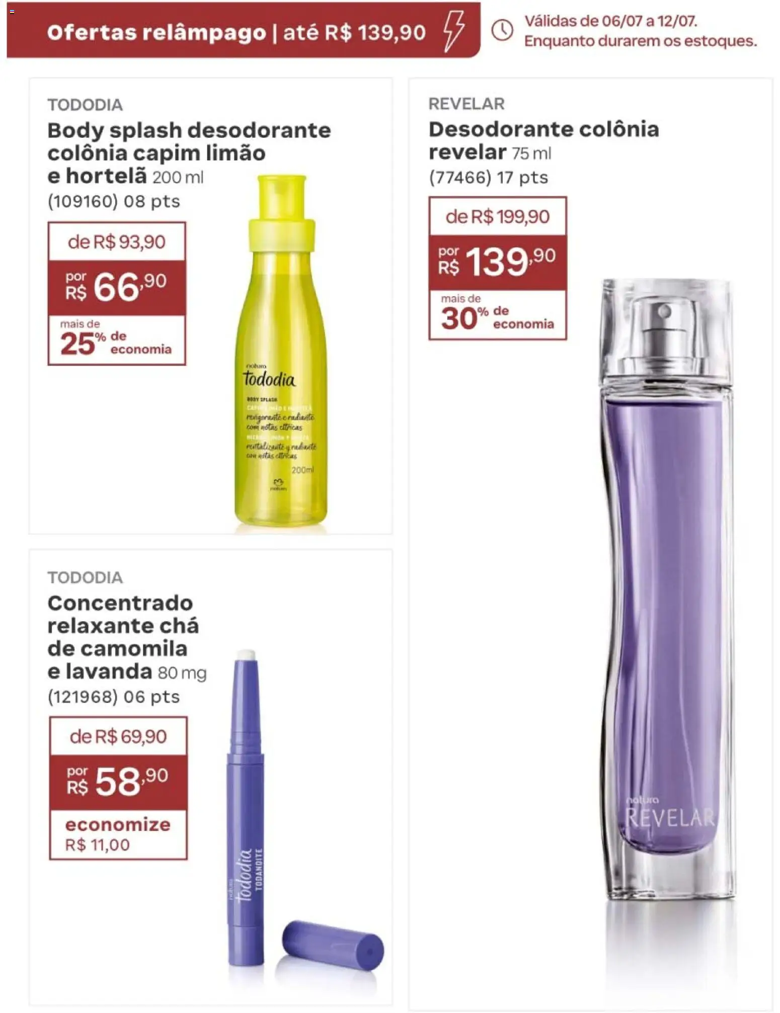 Natura Folheto - válido de 19/07/2026 | Página: 181 | Produtos: Hortelã, Desodorante, Chá, Body