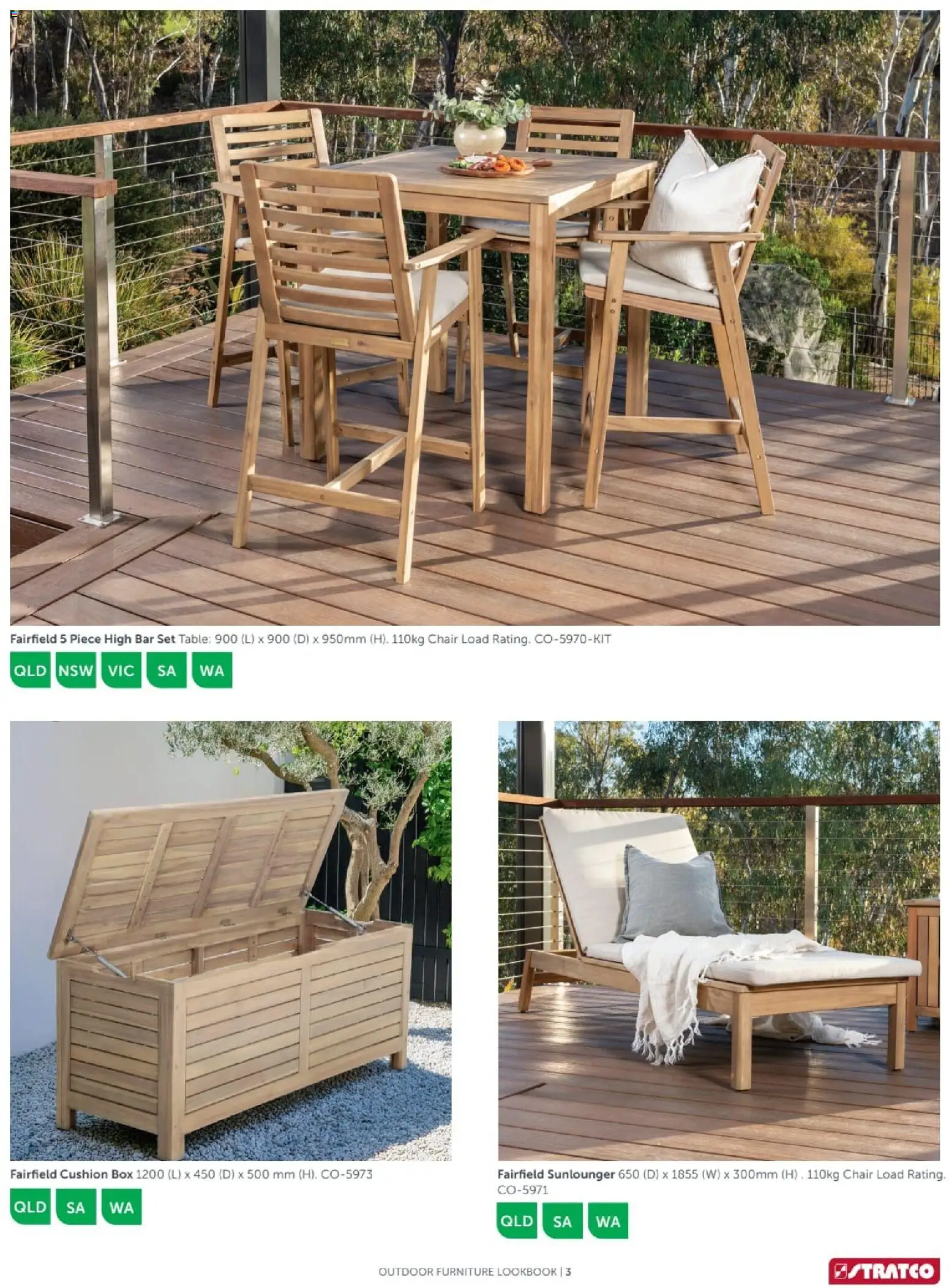 Stratco catalogue - valid from 04/12/2025 | Page: 3 | Products: Chair, Cushion, Box, Outdoor furniture