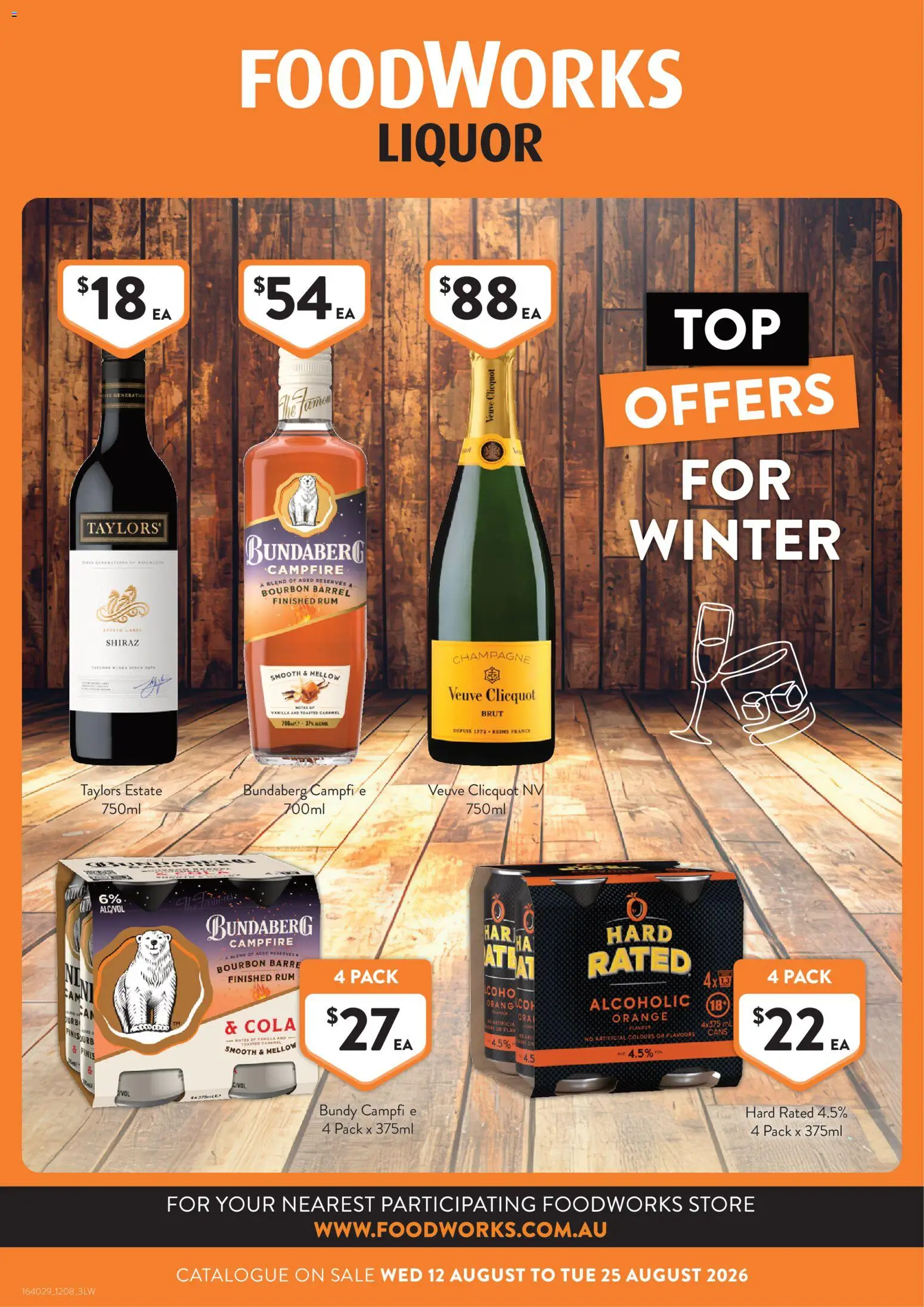 Foodworks catalogue - valid from 12/08/2026 | Page: 1 | Products: Champagne, Bourbon, Rum, Vanilla