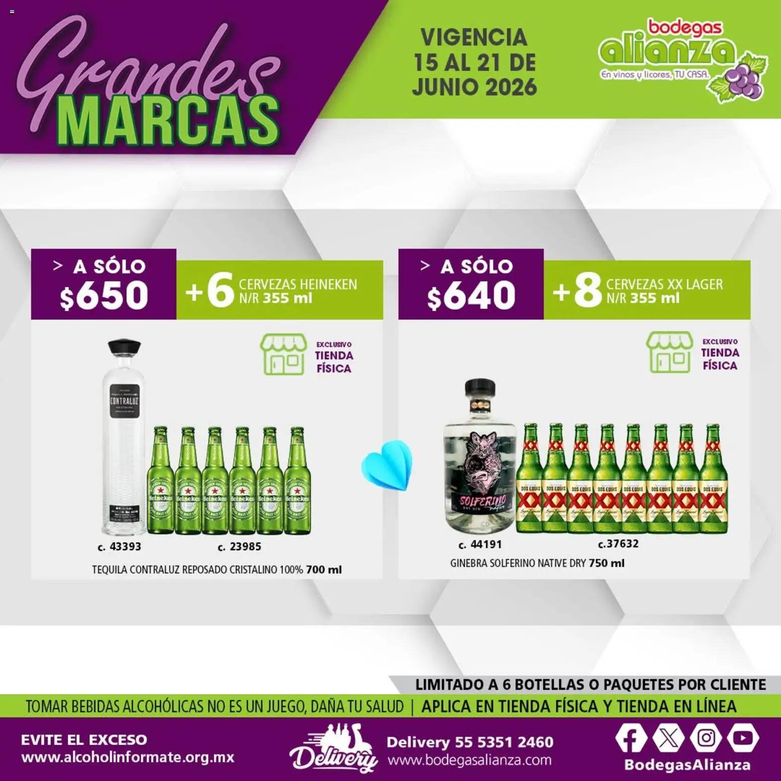 Nuevas ofertas de Bodegas Alianza válidas en toda la República Mexicana desde el 15.06.2026. ¡Encuentra las mejores ofertas en Bodegas Alianza catálogo Grandes Marcas! | Página: 12 | Productos: Ginebra, Tequila