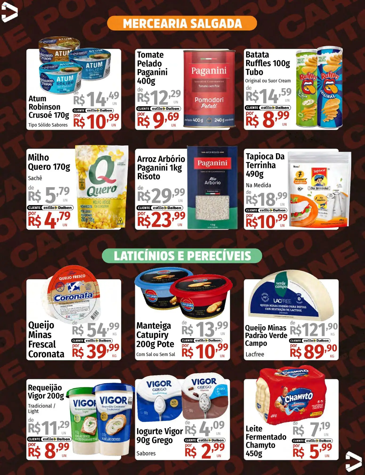 Supermercado Dalben Folheto - válido de 29.04.2026 | Página: 3 | Produtos: Queijo, Catupiry, Batata, Atum