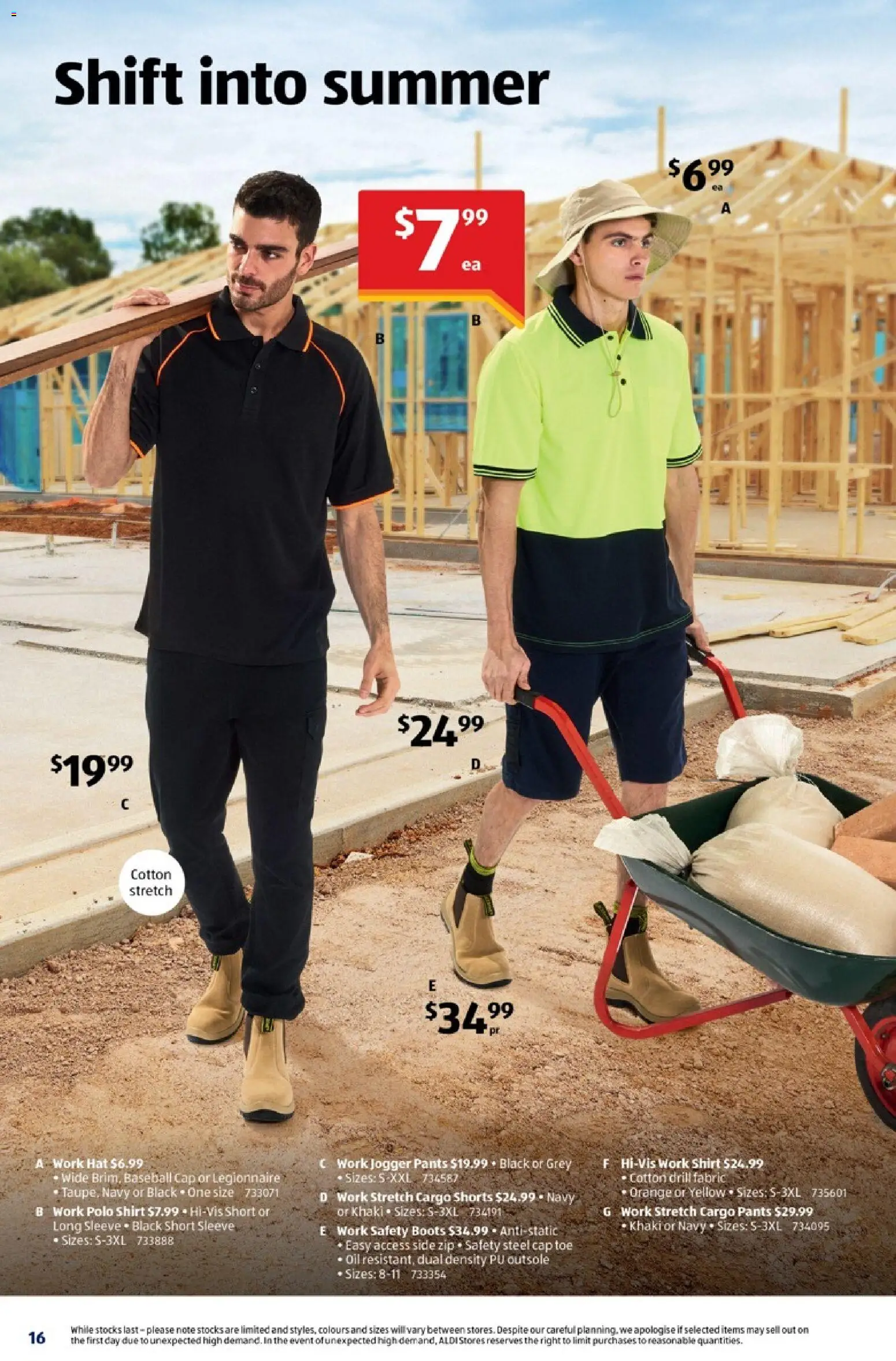 Aldi catalogue - valid from 30/09/2026 | Page: 16 | Products: Shirt, Shorts, Boots, Cap