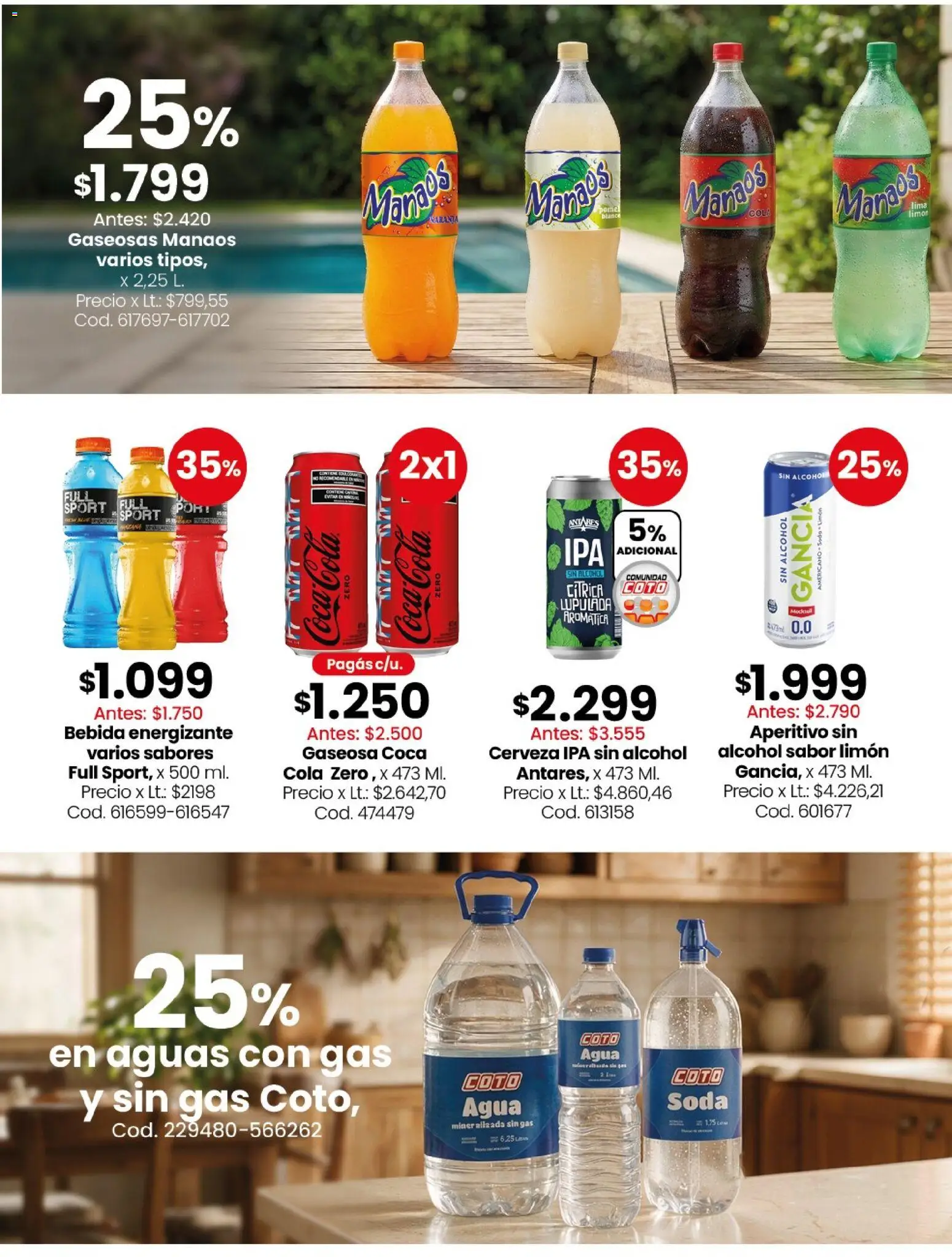 Coto -Almacén Ly bebidas │ válido desde el 03/08/2026 | Página: 7 | Productos: Lima, Agua, Limón, Cerveza