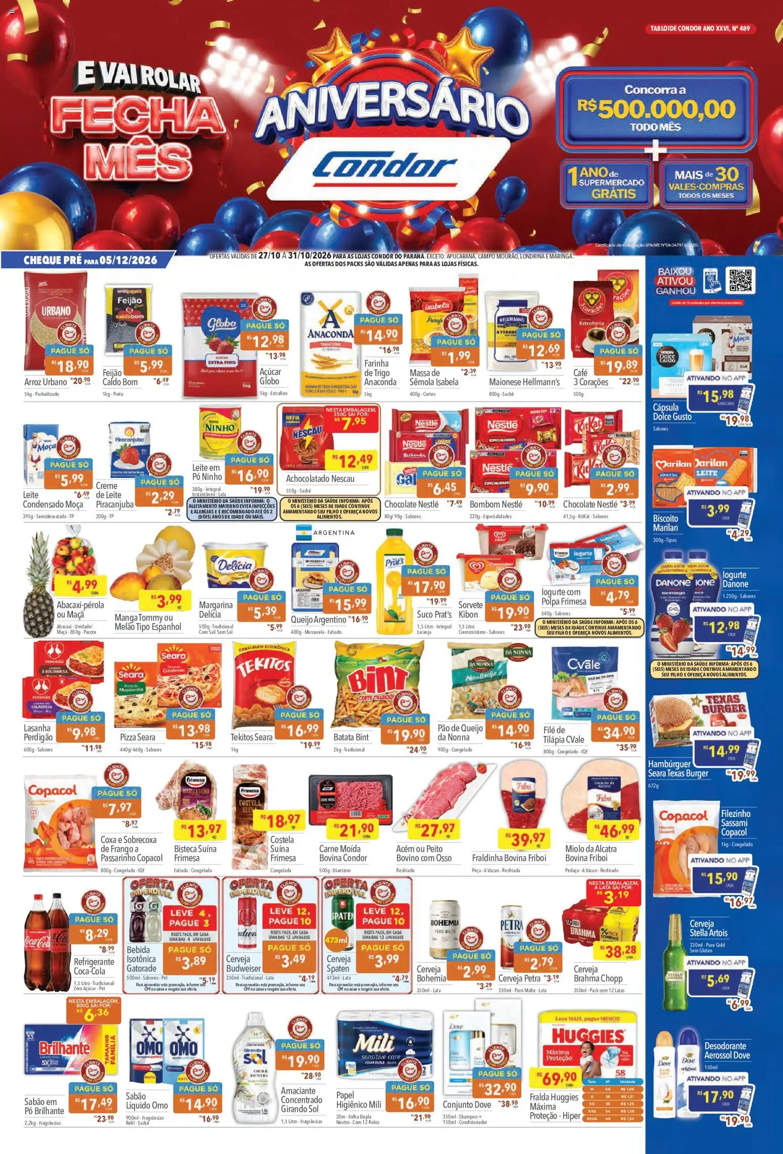 Supermercados Condor Folheto - válido de 27/10/2026 | Página: 1