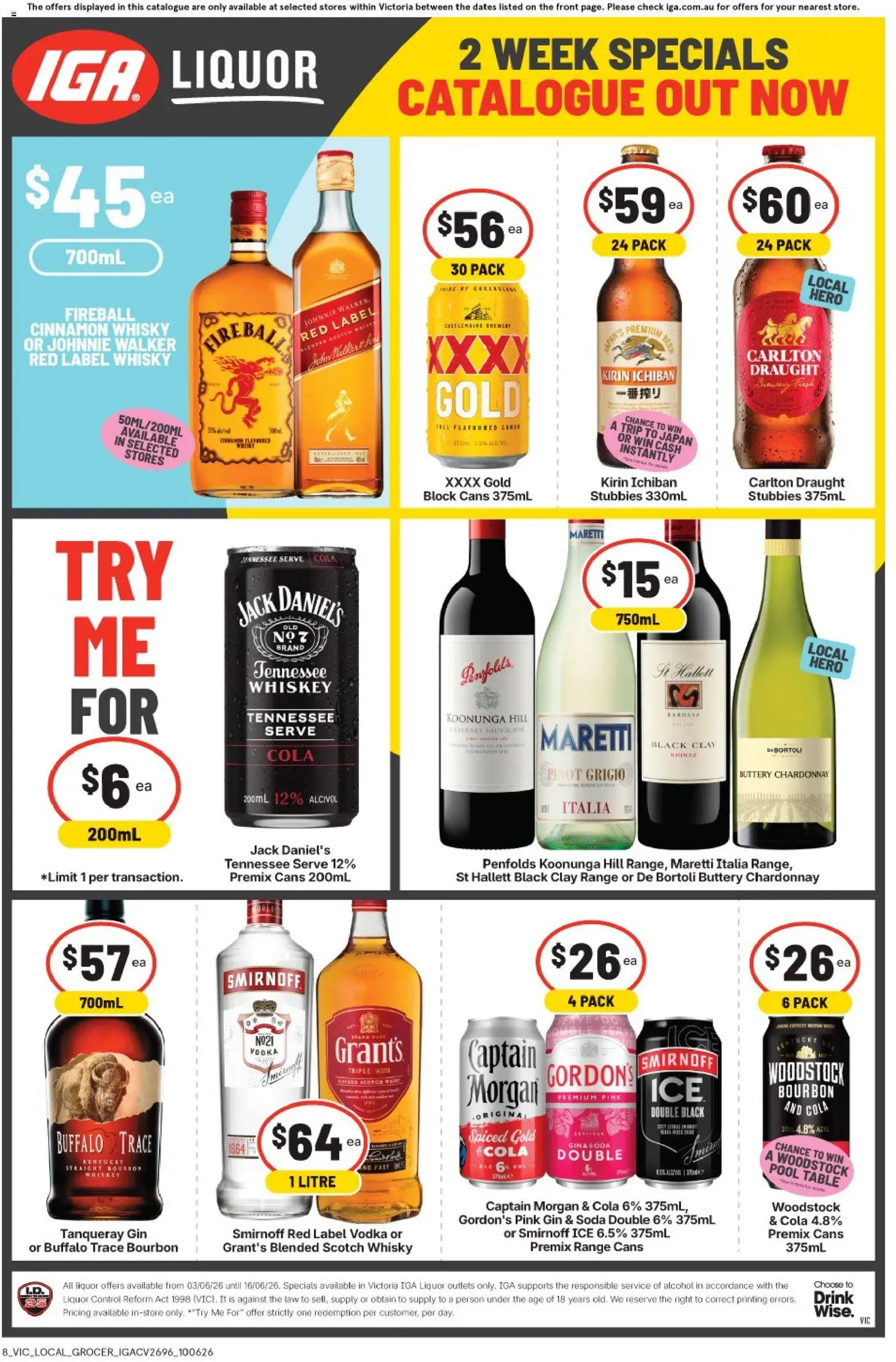 IGA catalogue - valid from 10.06.2026 | Page: 2 | Products: Table, Gin, Whiskey, Clay