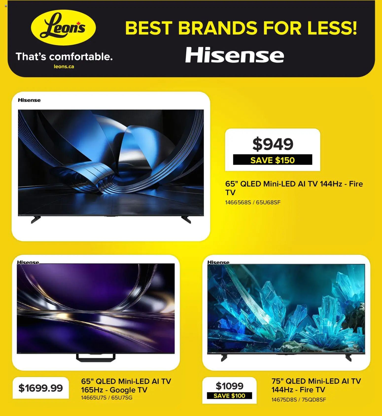 Leon's flyer valid from Sep 3, 2026 | Page: 7 | Products: Tv