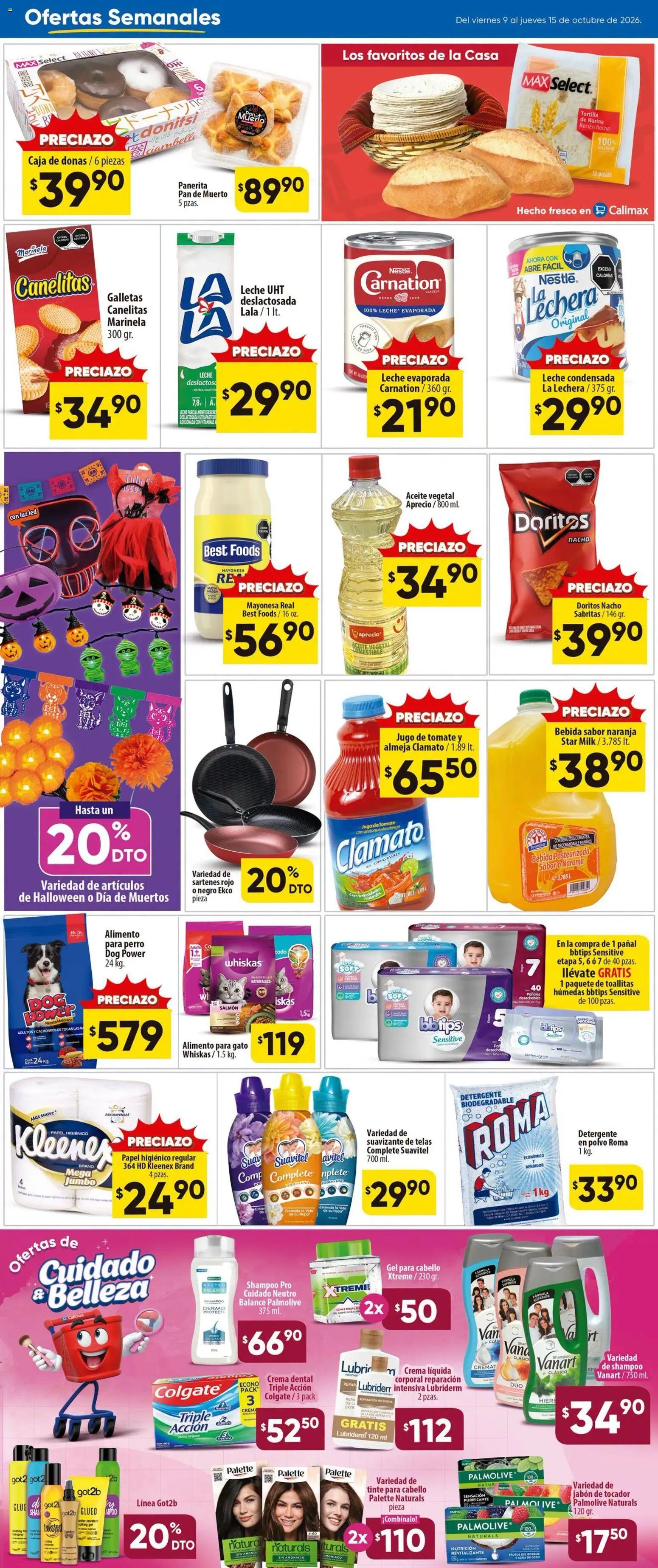 Nuevas ofertas de Calimax válidas en toda la República Mexicana desde el 09/10/2026. ¡Encuentra las mejores ofertas en Calimax folleto Mexicali y SLRC! | Página: 2