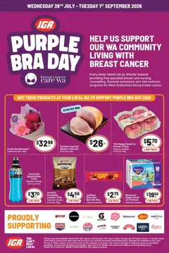 Preview of IGA Purple Bra Day - valid from 29/07/2026