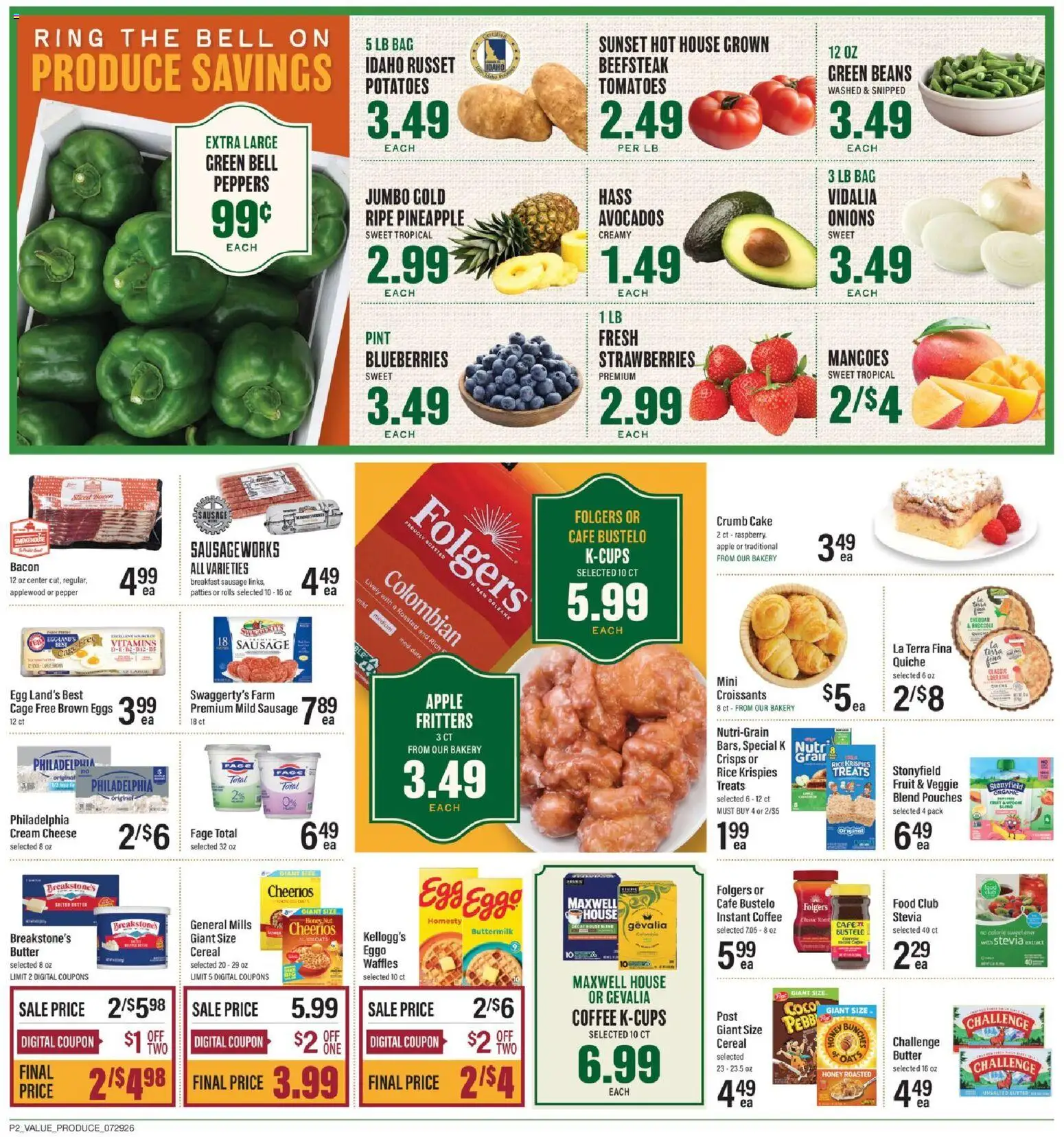 Lowes Foods Weekly Ad - valid from 07/29/2026 | Page: 2 | Products: Coffee, Rice, Cream, Croissants