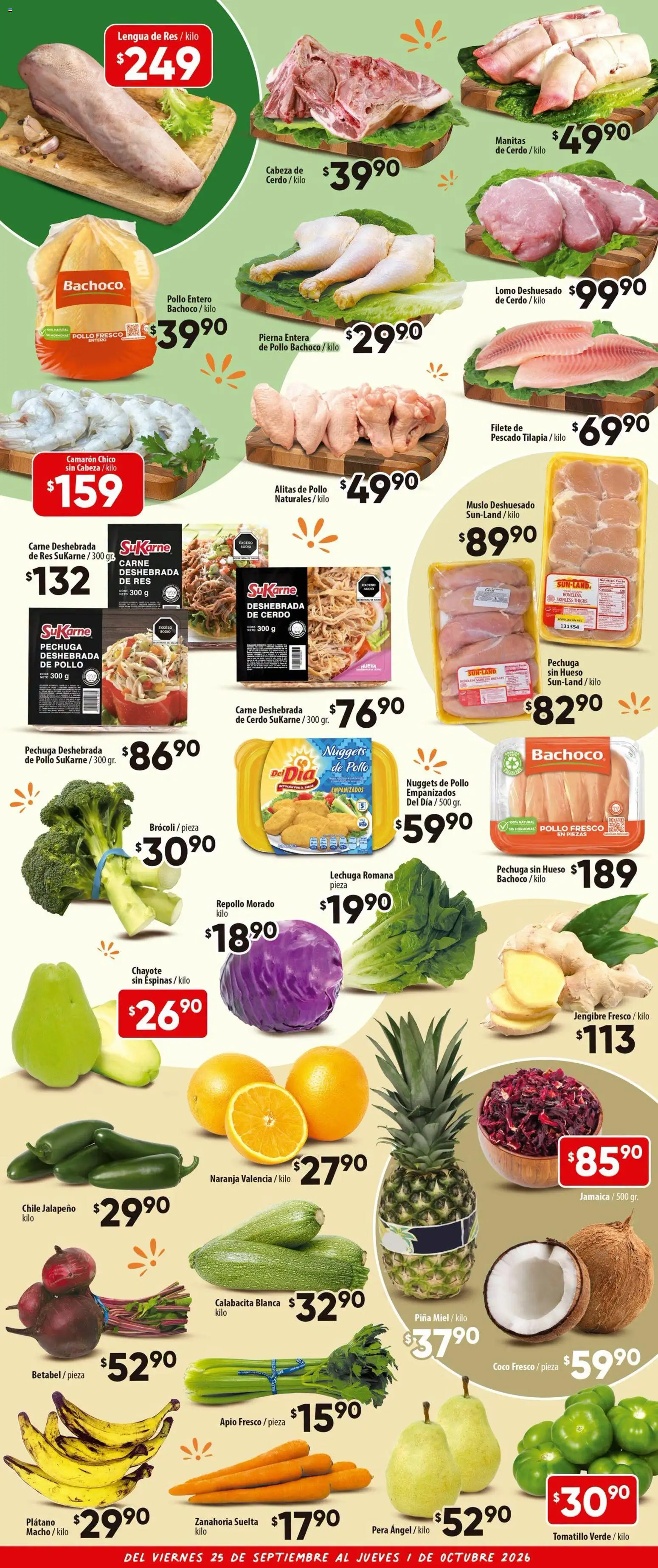 Nuevas ofertas de Calimax válidas en toda la República Mexicana desde el 25/09/2026. ¡Encuentra las mejores ofertas en Calimax folleto! | Página: 3 | Productos: Lechuga, Cerdo, Alitas de pollo, Zanahoria
