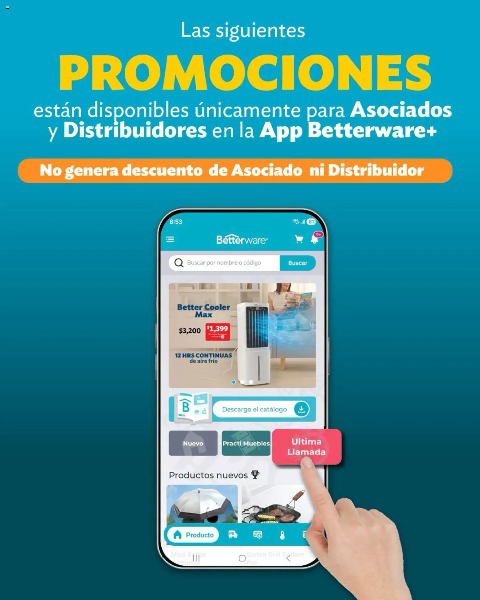Nuevas ofertas de Betterware válidas en toda la República Mexicana desde el 10/08/2026. ¡Encuentra las mejores ofertas en Betterware catálogo El Ofertón! | Página: 10 | Productos: Sartén