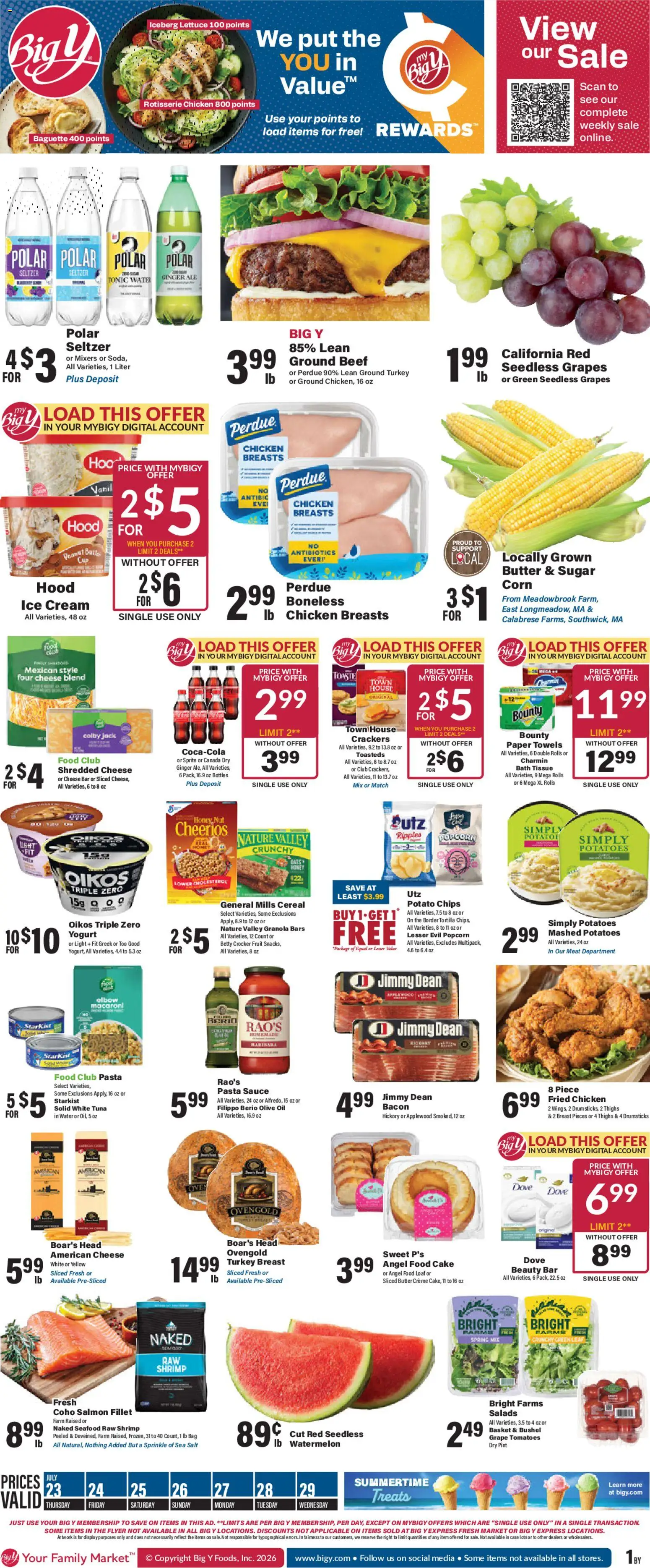 Big Y Weekly Ad - valid from 07/23/2026 | Page: 1 | Products: Basket, Tomatoes, Potatoes, Salt