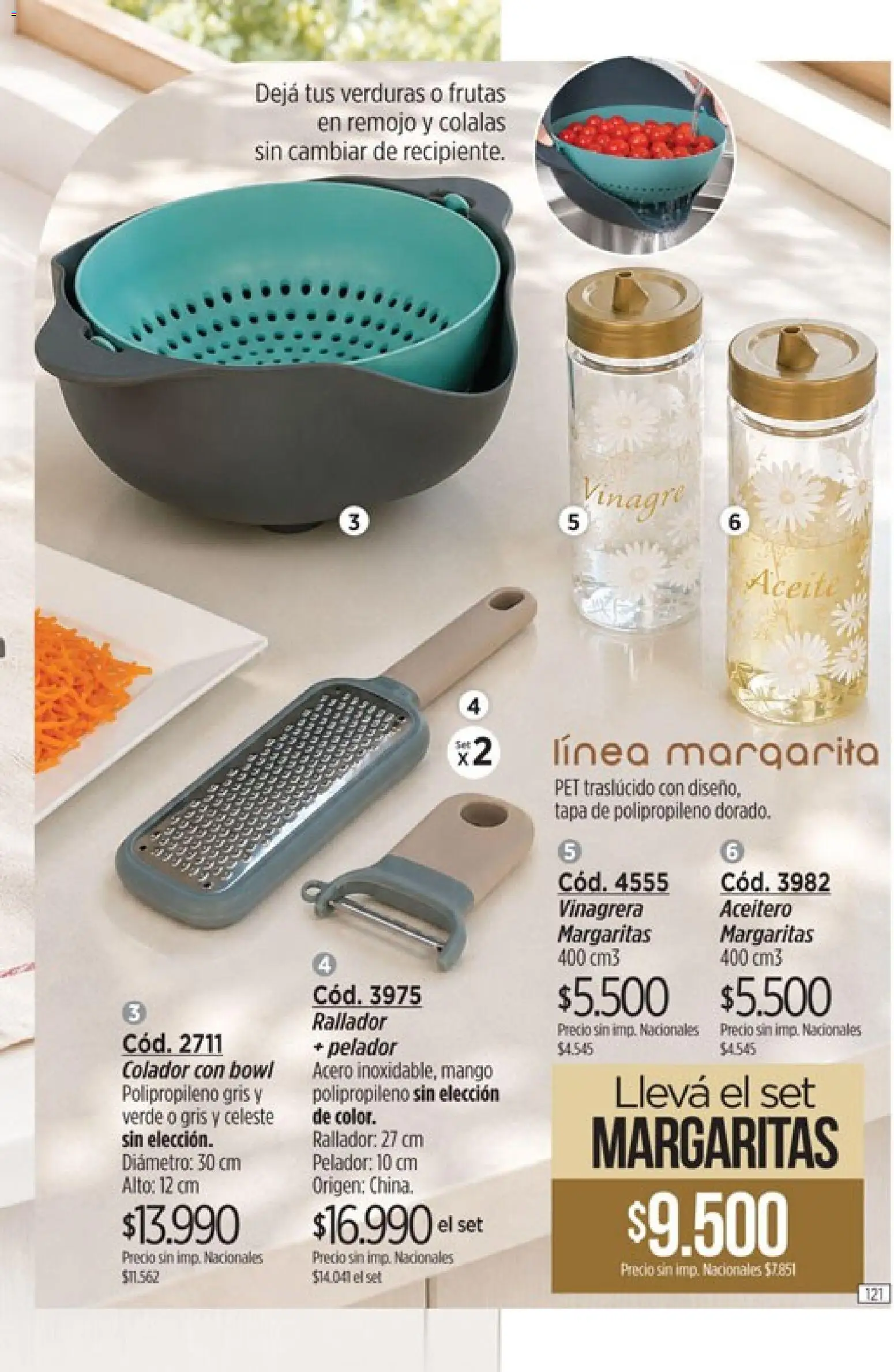 Catálogo Amodil Campaña 16 │ válido desde el 19/09/2026 | Página: 121 | Productos: Vinagre, Pelador, Colador, Mango