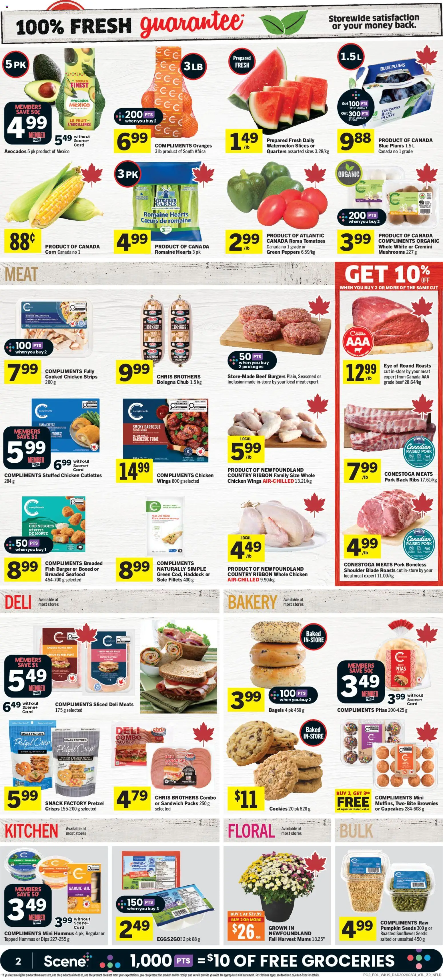 Foodland flyer valid from Sep 3, 2026 | Page: 3 | Products: Seafood, Roast, Crisps, Pumpkin