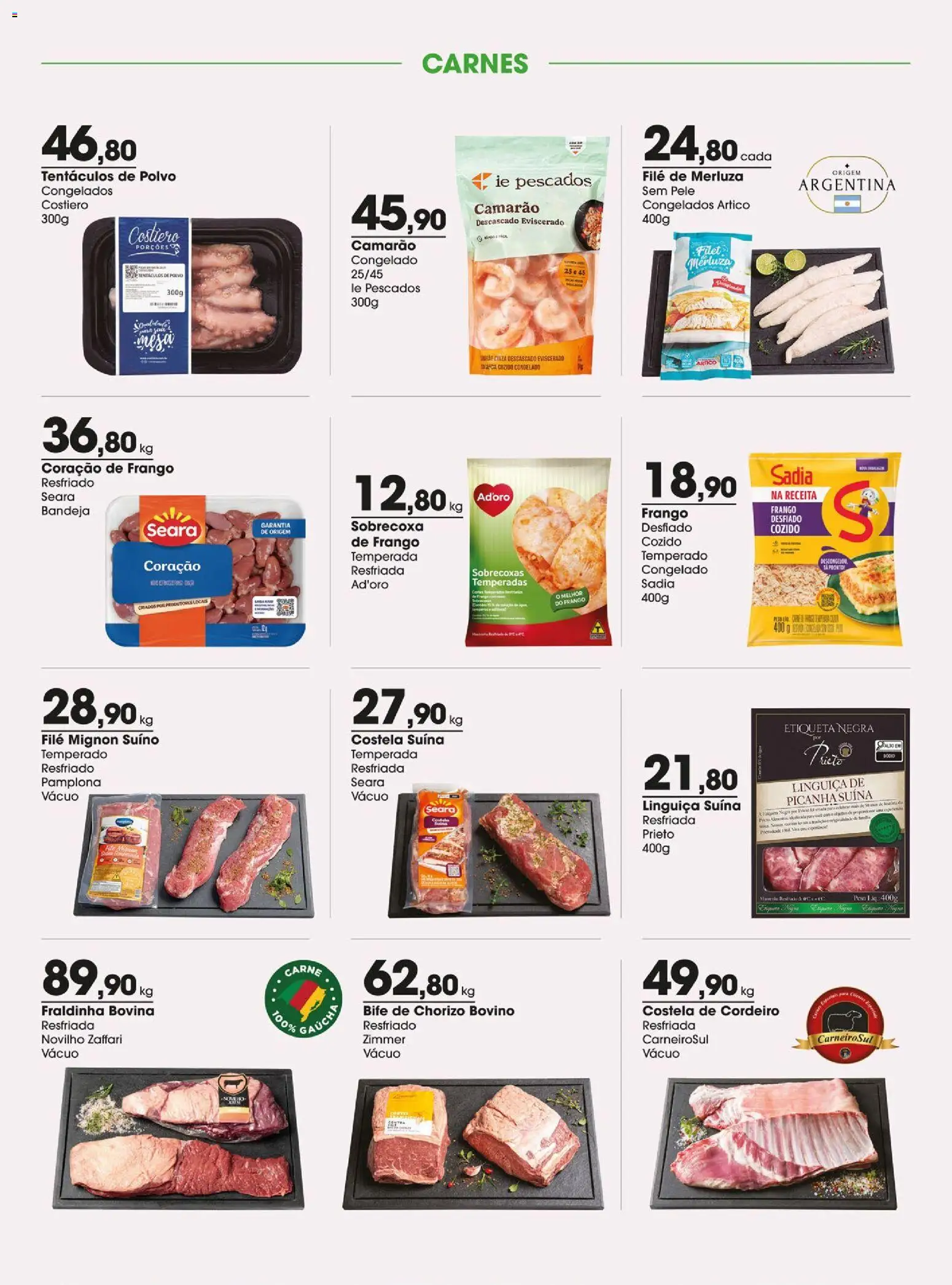 Zaffari Folheto - válido de 25/08/2026 | Página: 11 | Produtos: Linguiça, Picanha, Coração de frango, Camarão
