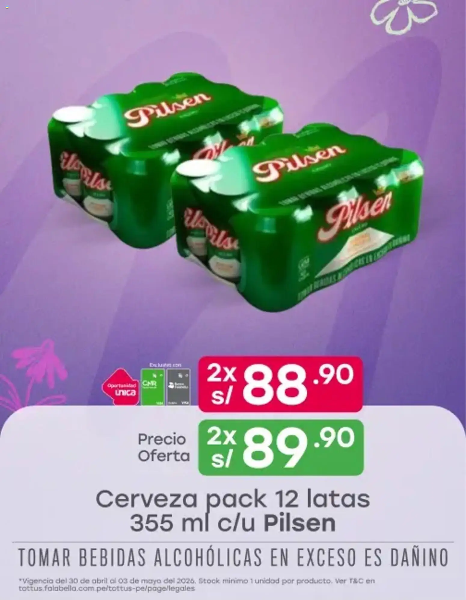 Catálogo Tottus válido desde 30.04.2026 | Página: 5 | Productos: Cerveza