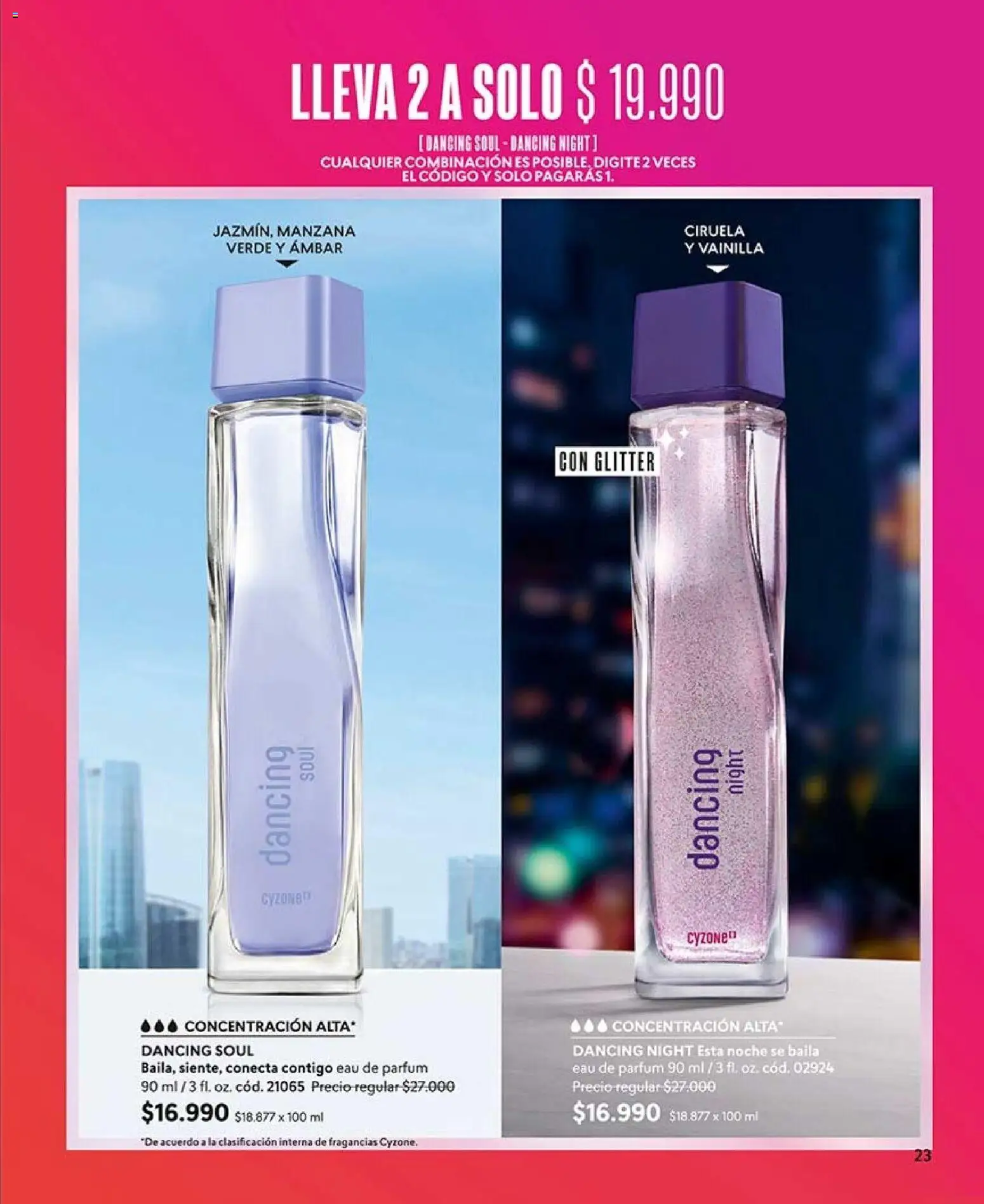 Catálogo CyZone Campaña 13 │ válido desde el 25.07.2026 | Página: 23 | Productos: Glitter, Manzana, Vainilla