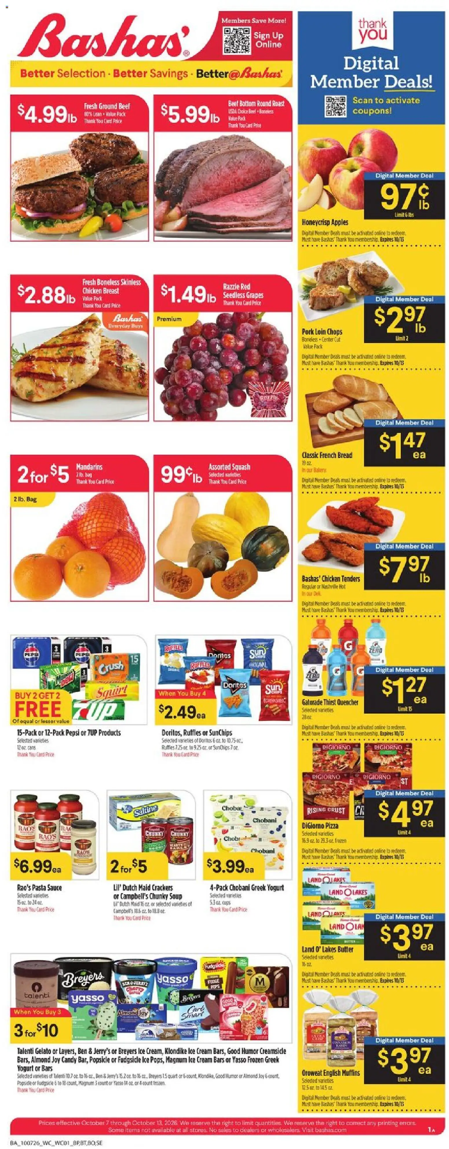Bashas Basha's Weekly Ad Wednesday, October 7