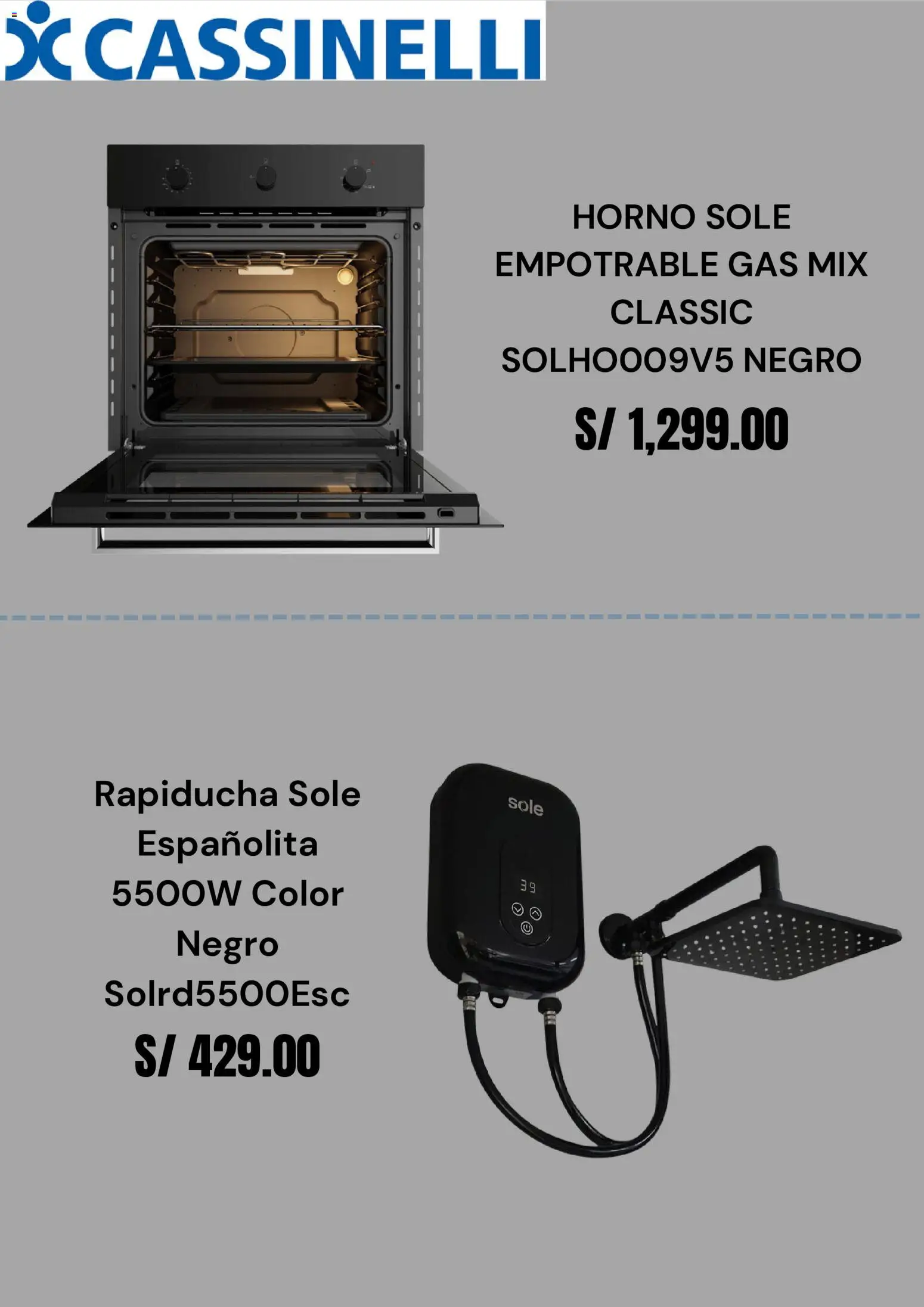 Catálogo Cassinelli válido desde 27/08/2026 | Página: 5 | Productos: Horno