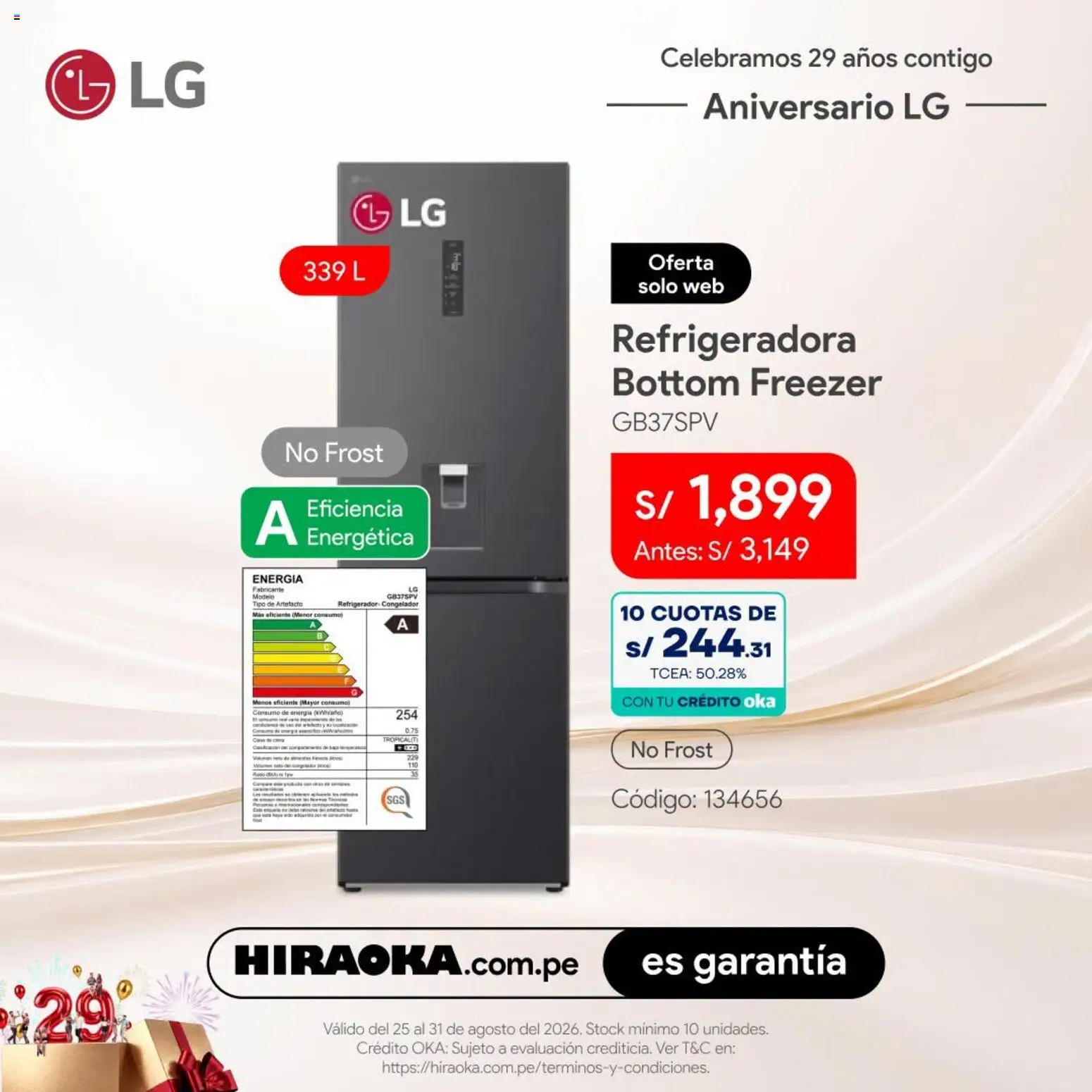 Catálogo Hiraoka válido desde 25/08/2026 | Página: 2 | Productos: Refrigerador, Congelador