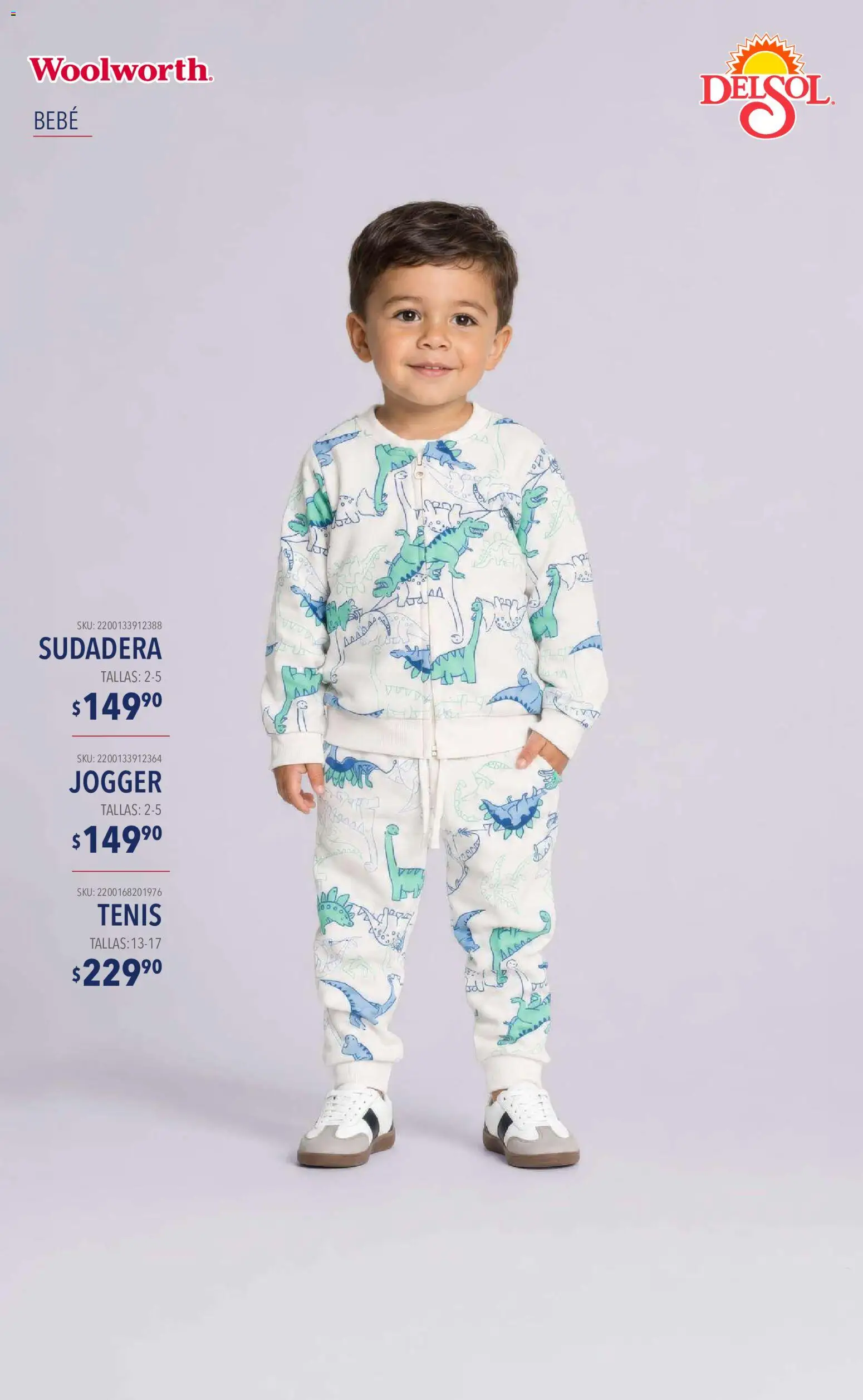 Nuevas ofertas de Del Sol y Woolworth válidas en toda la República Mexicana desde el 10/09/2026. ¡Encuentra las mejores ofertas en Del Sol y Woolworth catálogo Moda Esenciales! | Página: 26 | Productos: Tenis, Sudadera