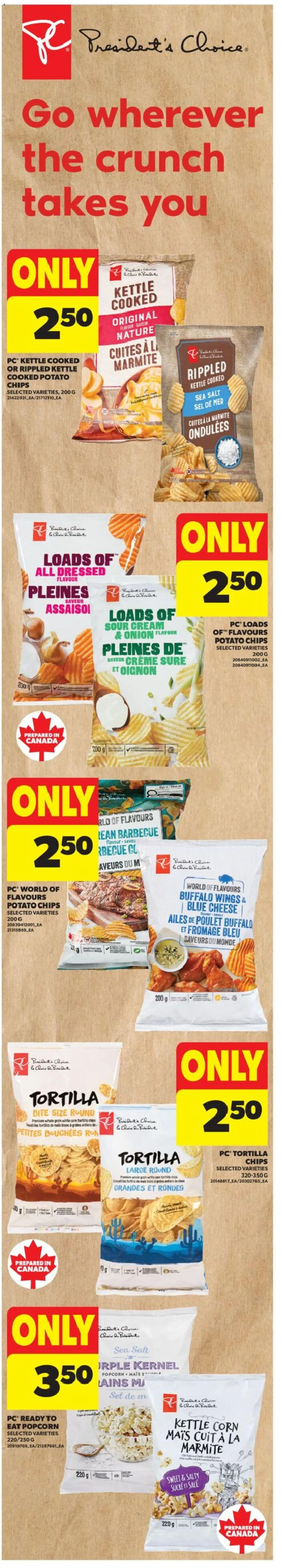 Real Canadian Superstore flyer valid from Oct 1, 2026 | Page: 2 | Products: Kettle, Tortilla chips, Salt, Onion