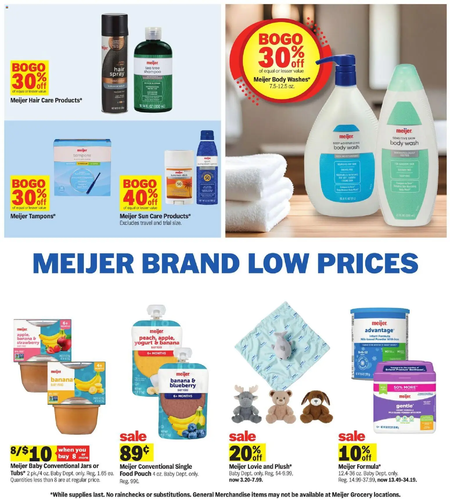 Meijer Weekly Ad - valid from 07/15/2026 | Page: 20 | Products: Powder, Tea, Body Wash, Baby food