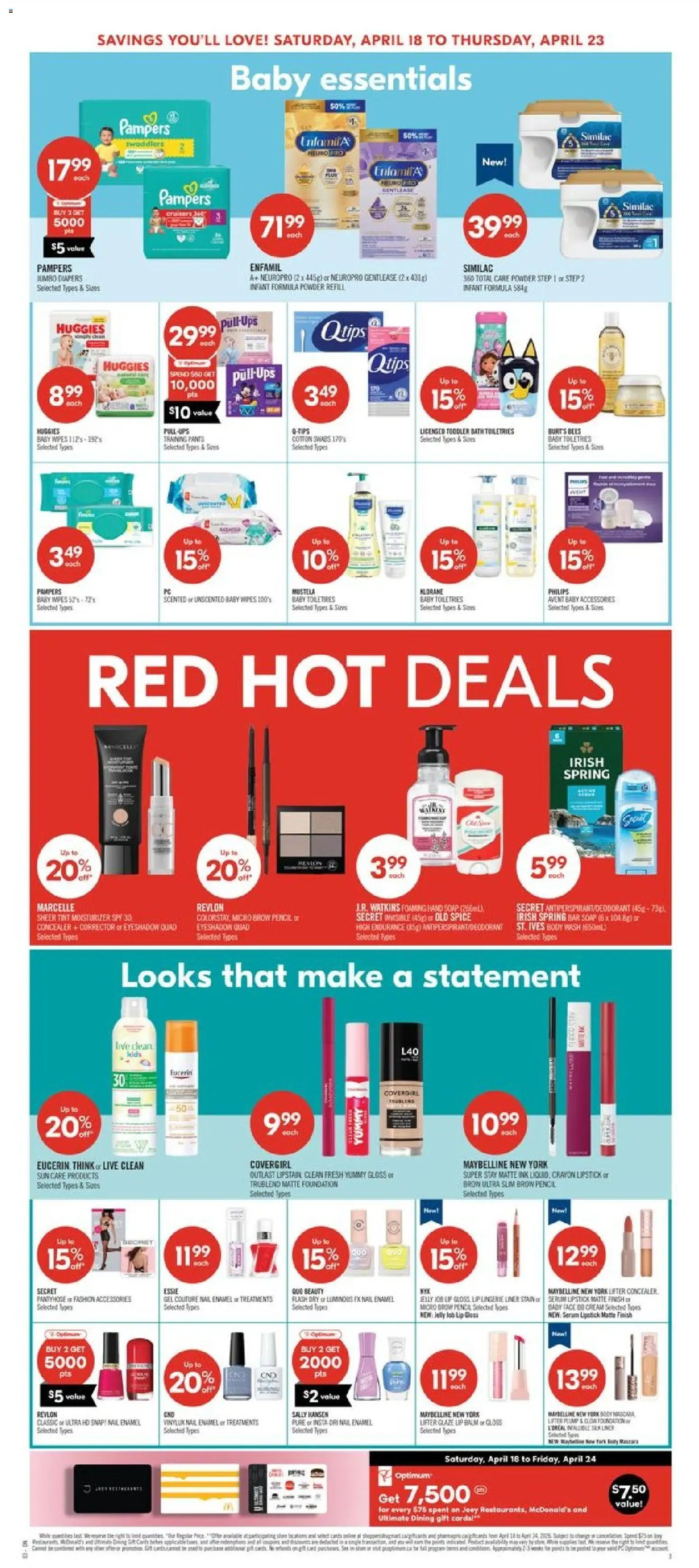 Shoppers flyer valid from 17.04.2026 | Page: 8 | Products: Cream, BB cream, Body wash, Pants