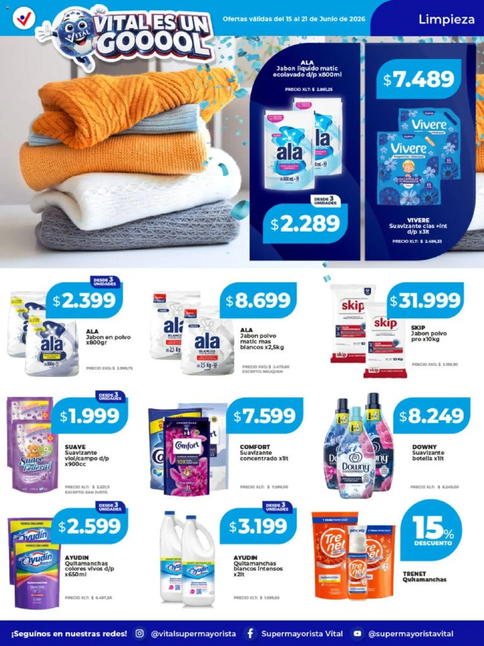 Vital - Ofertas │ válido desde el 15.06.2026 | Página: 8 | Productos: Botella, Jabón líquido, Quitamanchas, Ropa