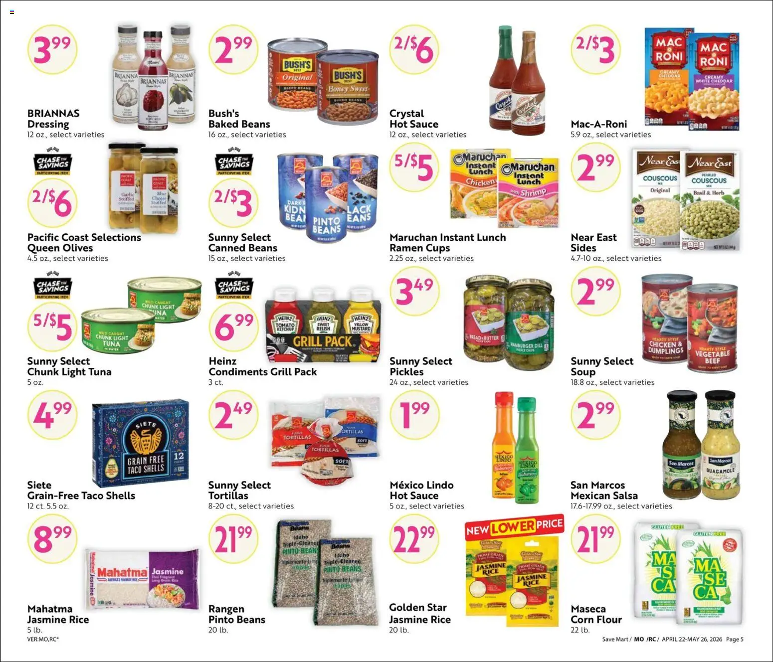 Save Mart Big Book of Savings - valid from 22.04.2026 | Page: 5 | Products: Butter, Ketchup, Sauce, Garlic