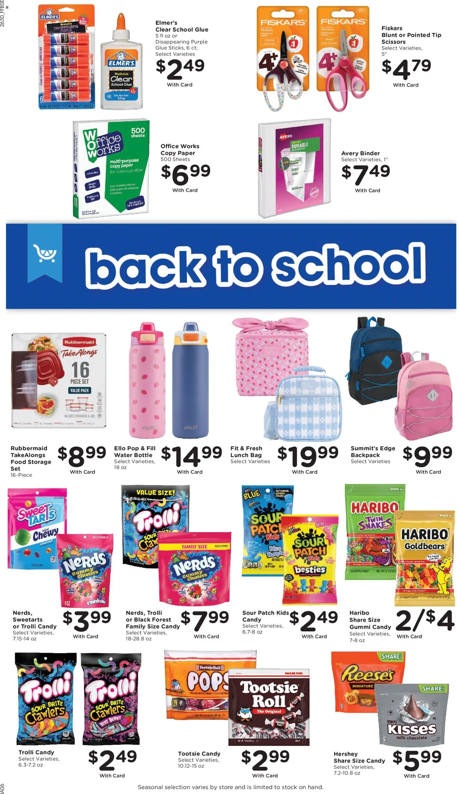 Fry's Food Weekly Ad - valid from 08/26/2026 | Page: 15 | Products: Candy, Hare, Water, Backpack