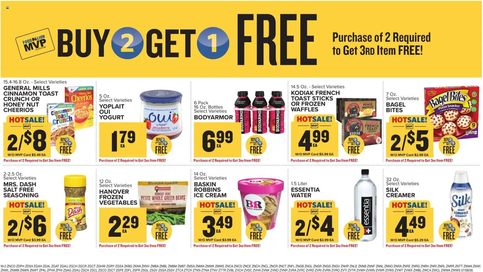 Food Lion Weekly Ad - valid from 07/08/2026 | Page: 16 | Products: Yogurt, Cream, Ice cream, Salt