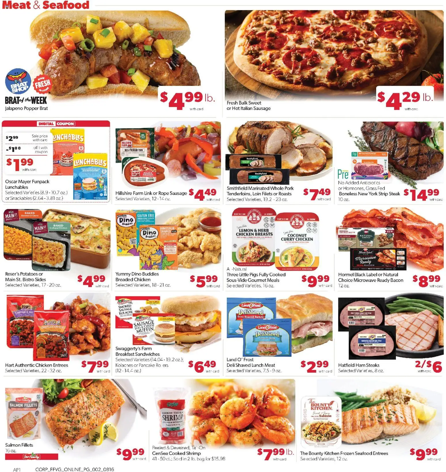 Family Fare Weekly Ad - valid from 08/16/2026 | Page: 7 | Products: Shrimp, Microwave, Sausage, Coconut