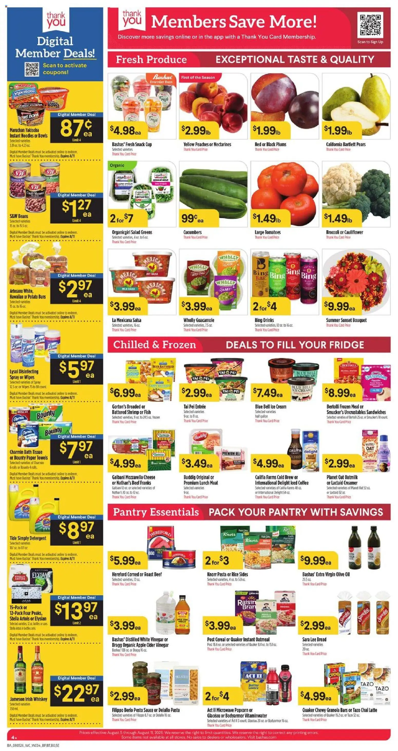 Basha's Weekly Ad - valid from 08/05/2026 | Page: 4 | Products: Apple Cider Vinegar, Oil, Salad, Greens