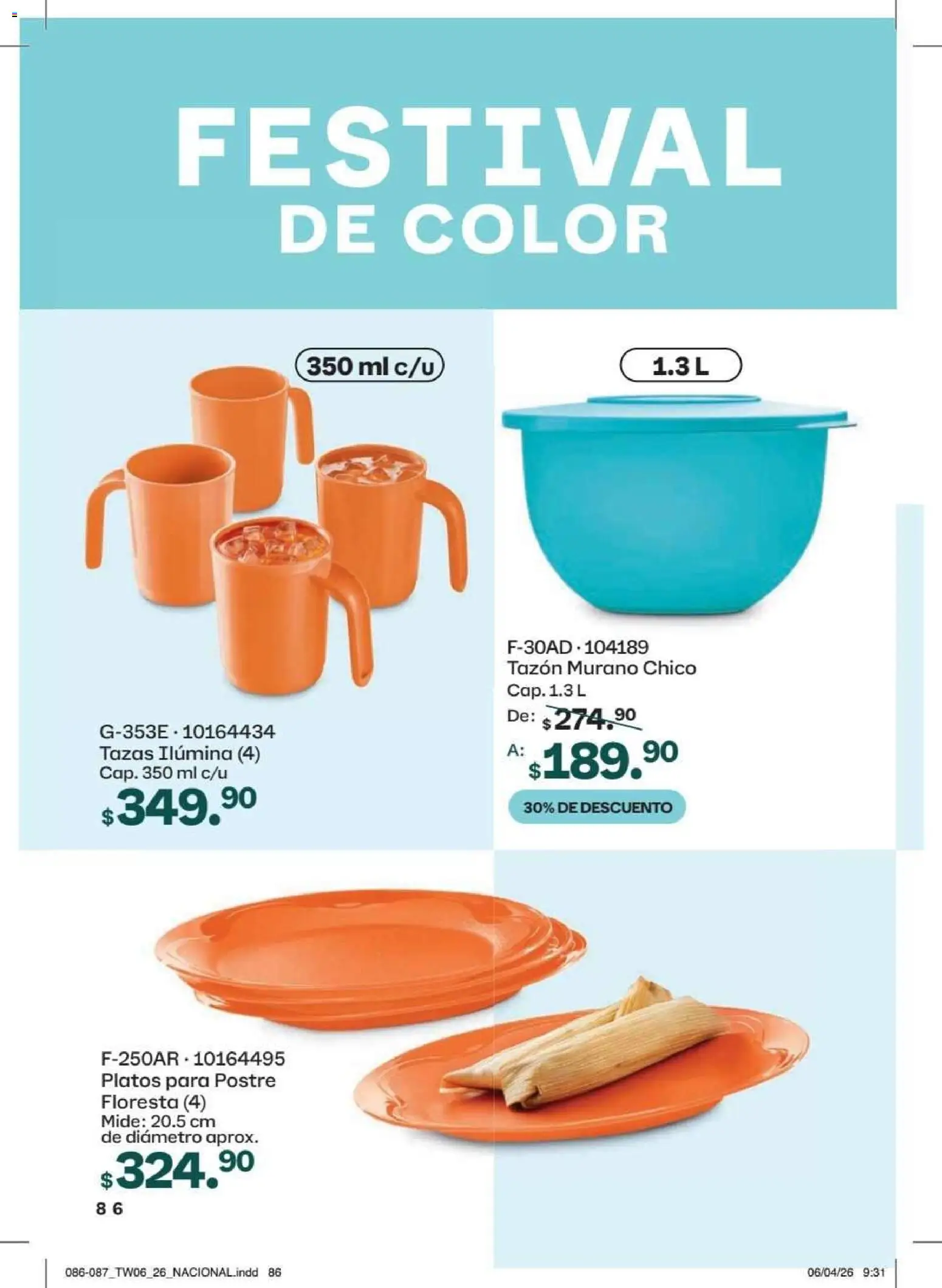 Nuevas ofertas de Tupperware válidas en toda la República Mexicana desde el 18/05/2026. ¡Encuentra las mejores ofertas en Tupperware catálogo! | Página: 86