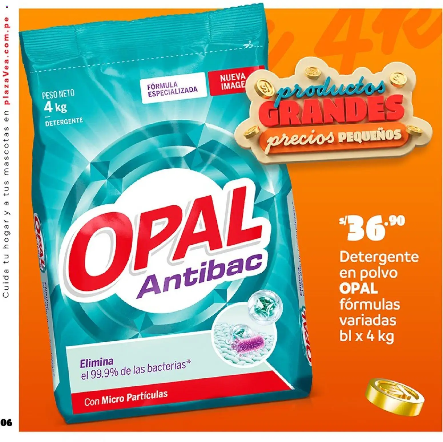 Catálogo Plaza Vea válido desde 17/08/2026 | Página: 6 | Productos: Detergente, Detergente en polvo, Peso, Polvo