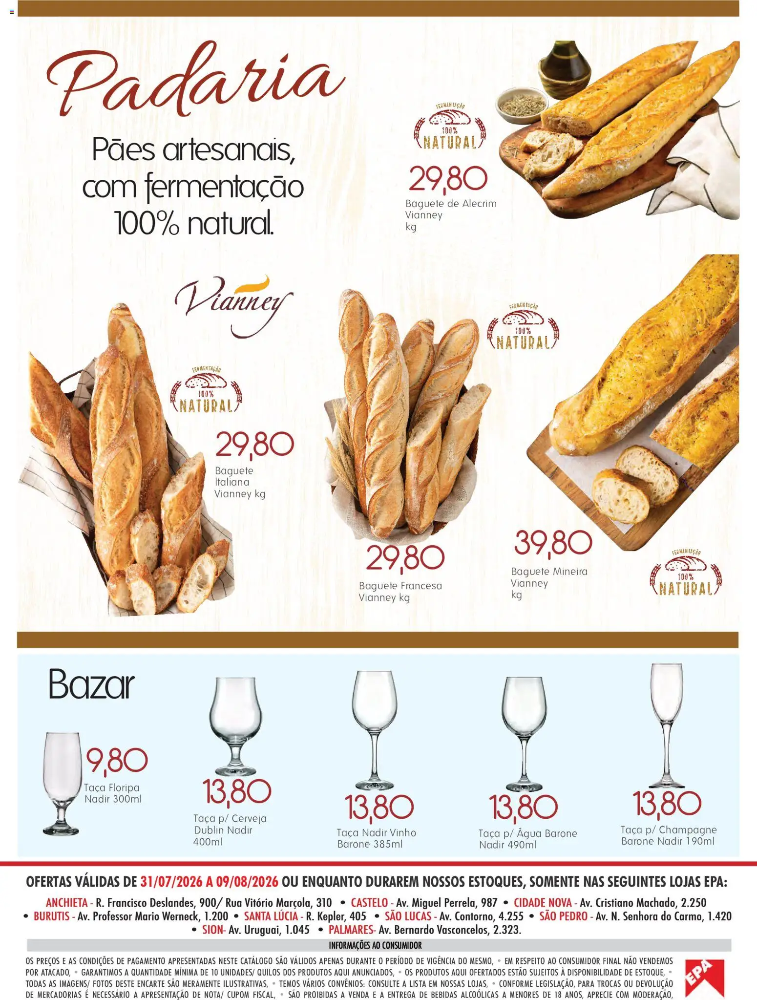 EPA Folheto - válido de 31/07/2026 | Página: 8 | Produtos: Champagne, Vinho, Cerveja