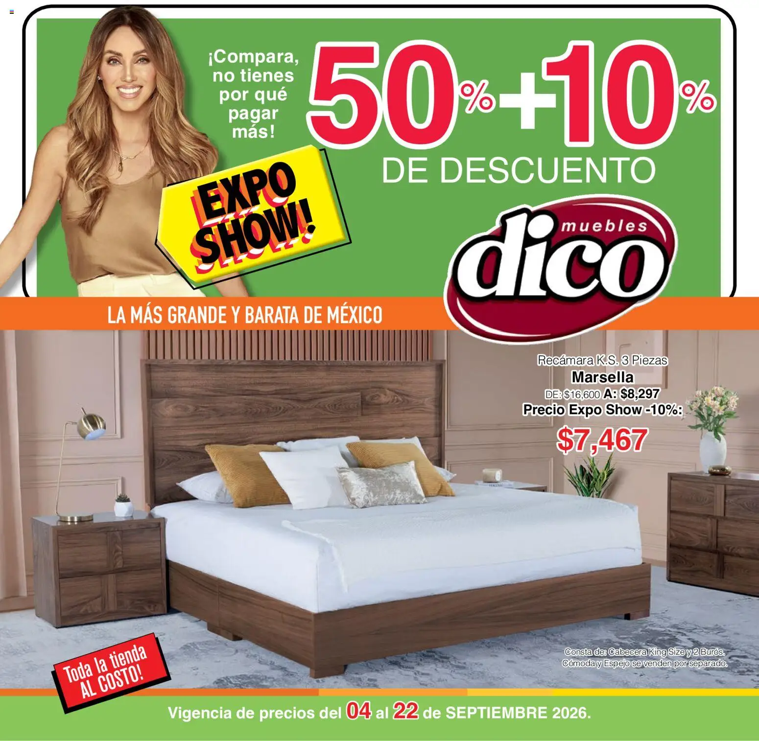 Nuevas ofertas de Muebles Dico válidas en toda la República Mexicana desde el 04/09/2026. ¡Encuentra las mejores ofertas en Muebles Dico catálogo Expo Show! | Página: 1