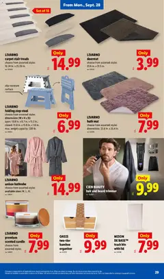 Preview of Lidl weekly ads valid from 09/23/2026 | Page: 29 | Products: Trimmer, Bath, Bathrobe, Bag